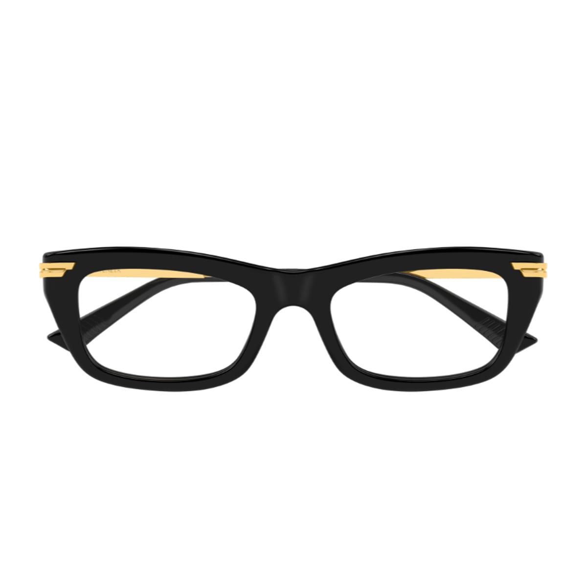 Bottega Veneta Bv1371o Linea Ribbon 001 Black Gold Glasses