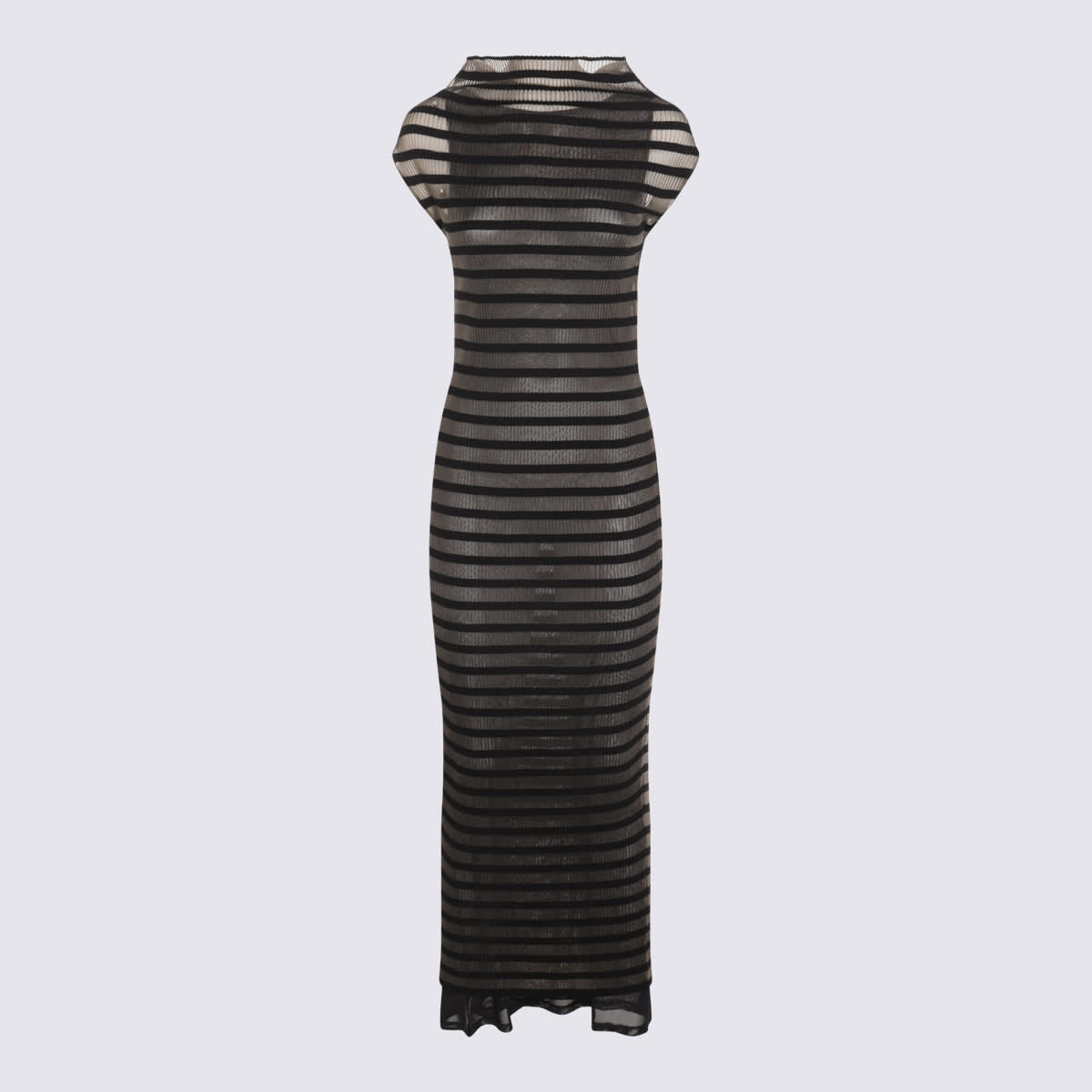 Shop Jean Paul Gaultier Black Viscose Maxi Dress