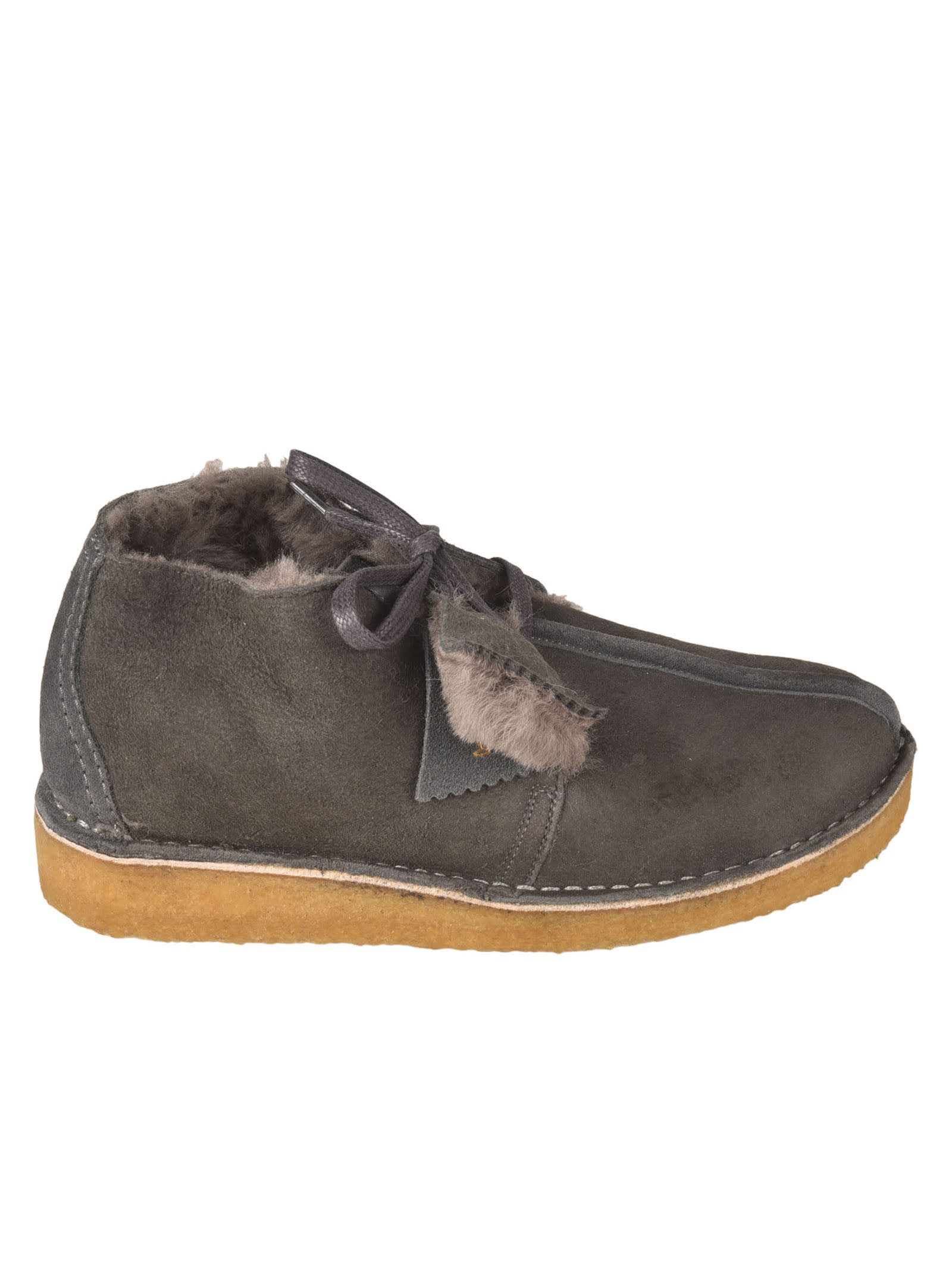 Clarks Furred Inside Boots In Grey