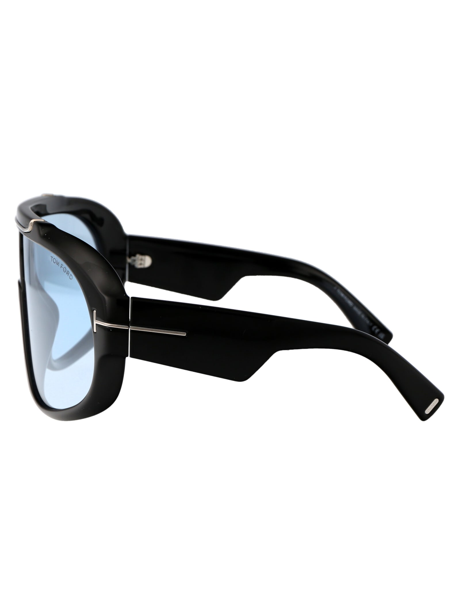 Tom Ford Rellen Sunglasses In 01v Nero Lucido / Blu