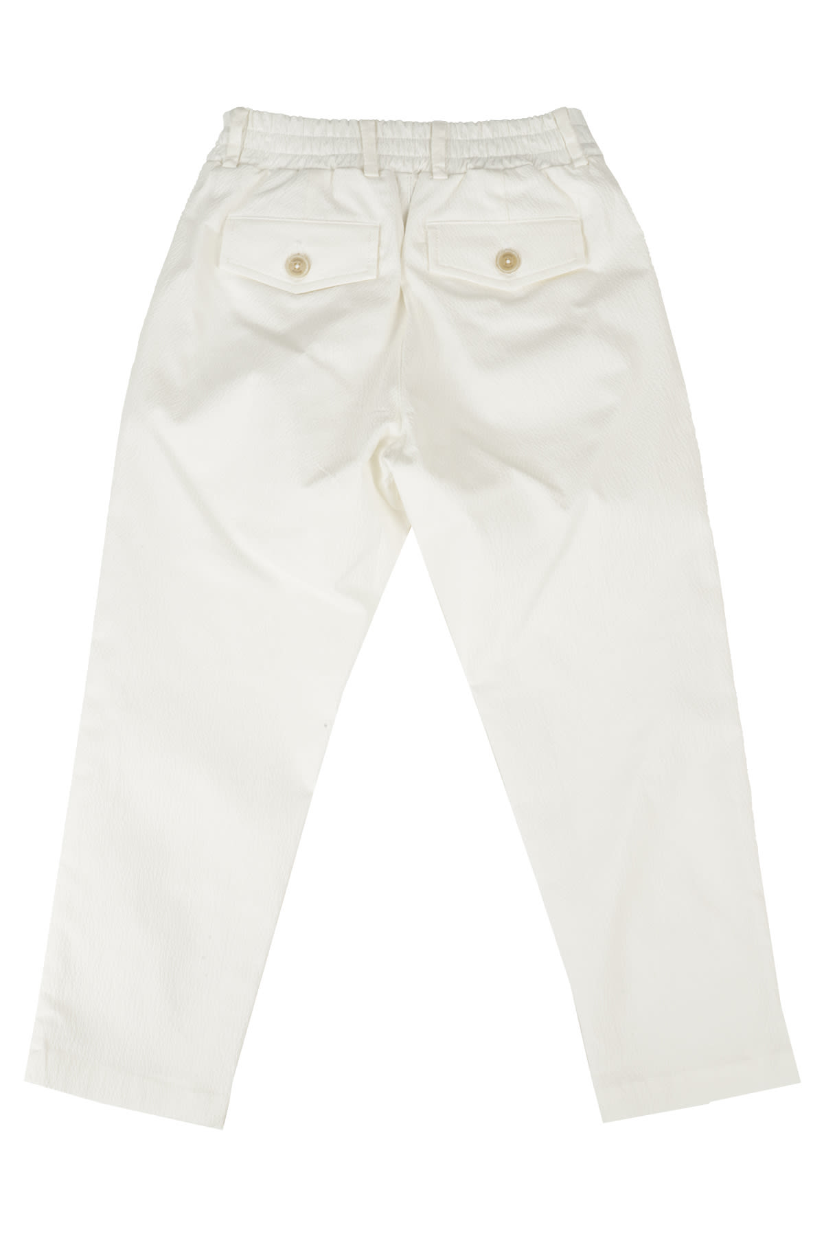 Shop Eleventy Trousers In Ivory