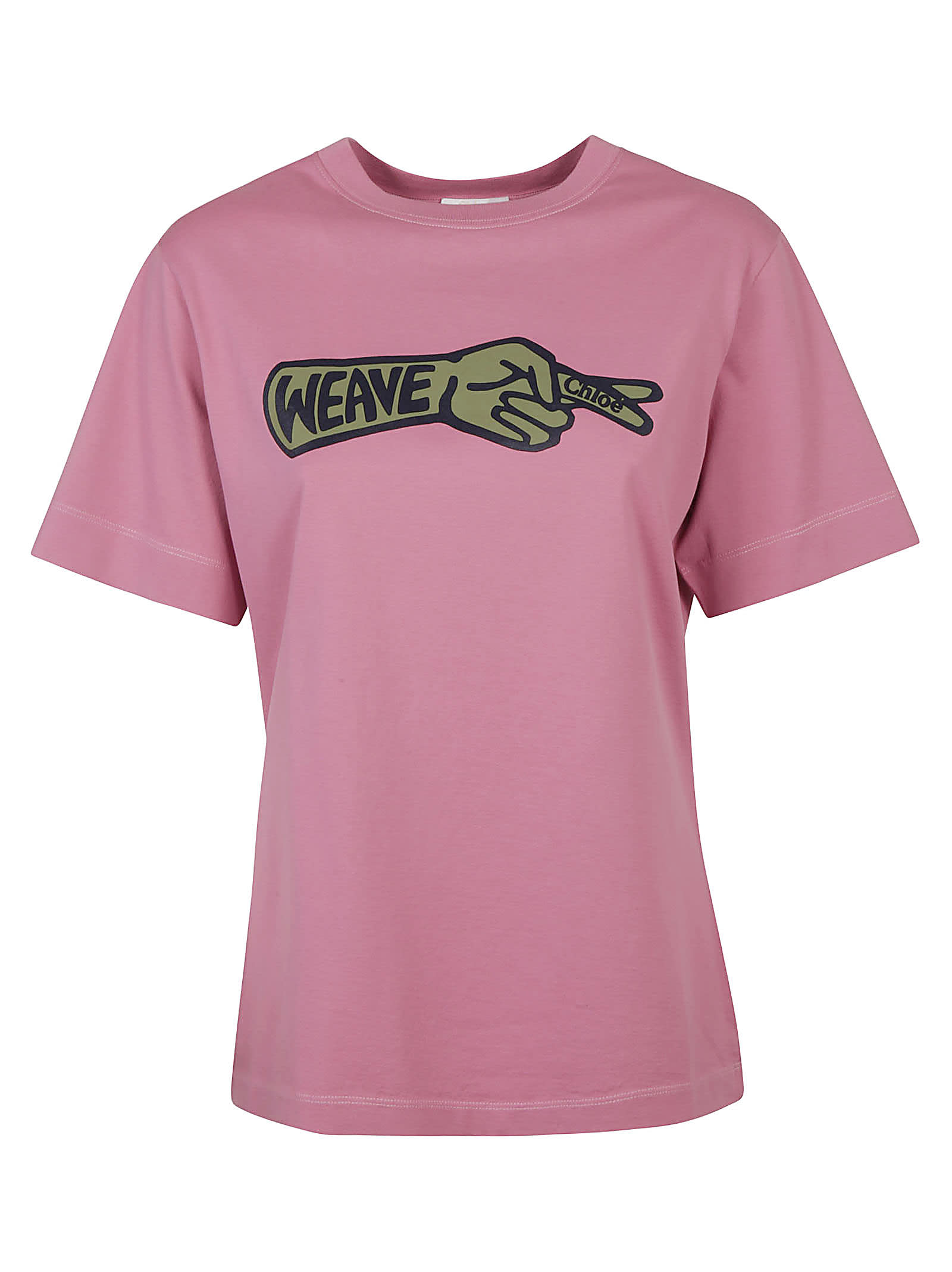 Chloé Weave Hand Print Logo T-shirt
