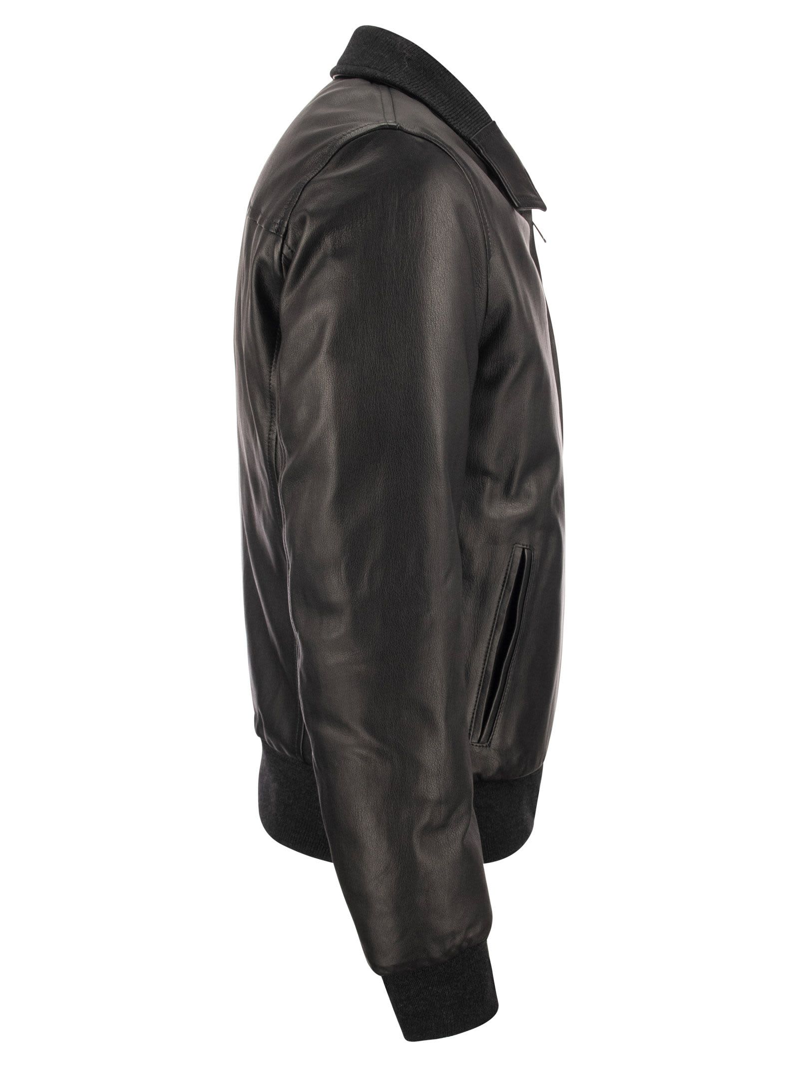 Shop Stewart Colorado - Padded Leather Jacket In Black