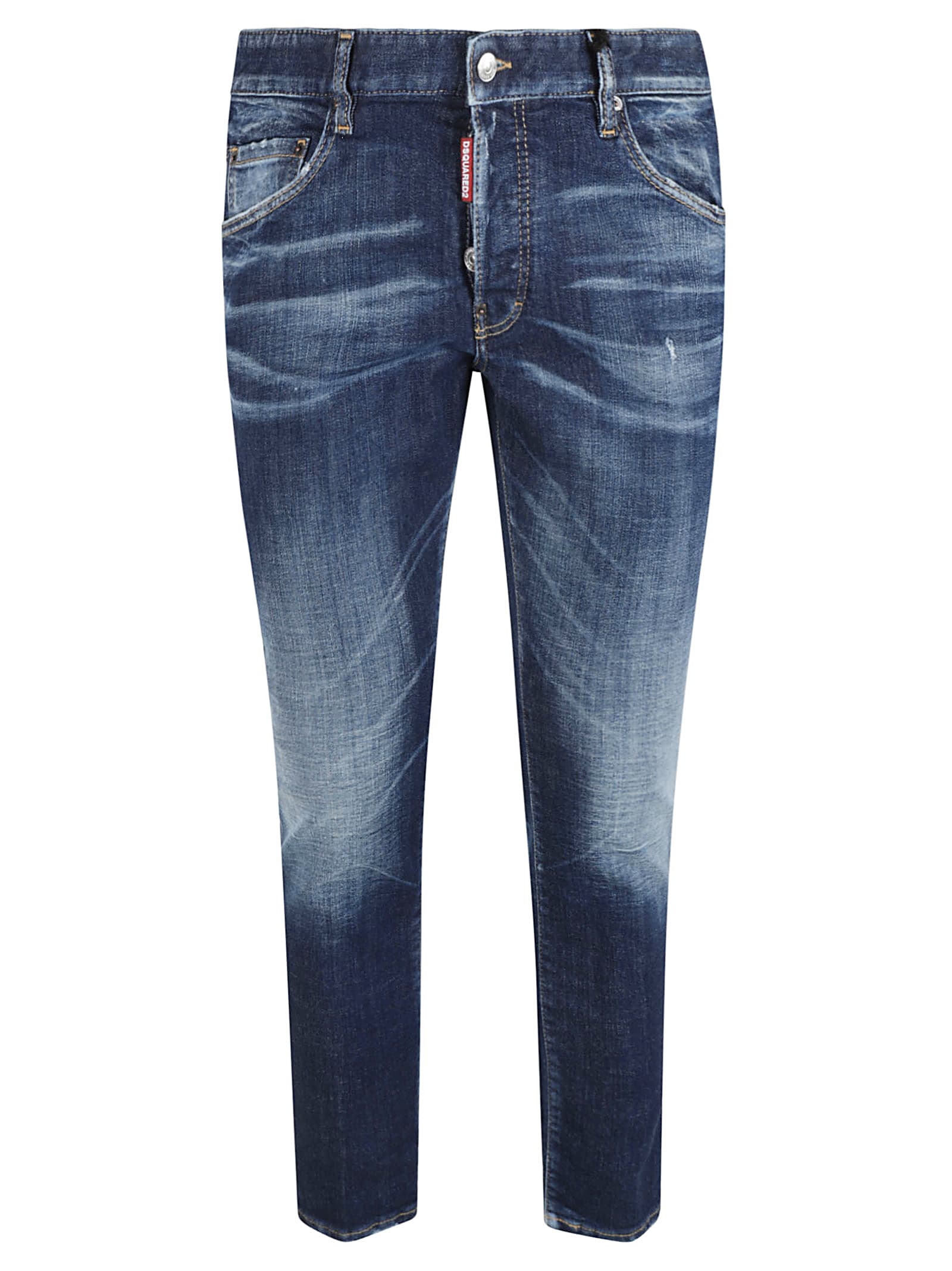 Shop Dsquared2 Skinny Fit Jeans In Navy