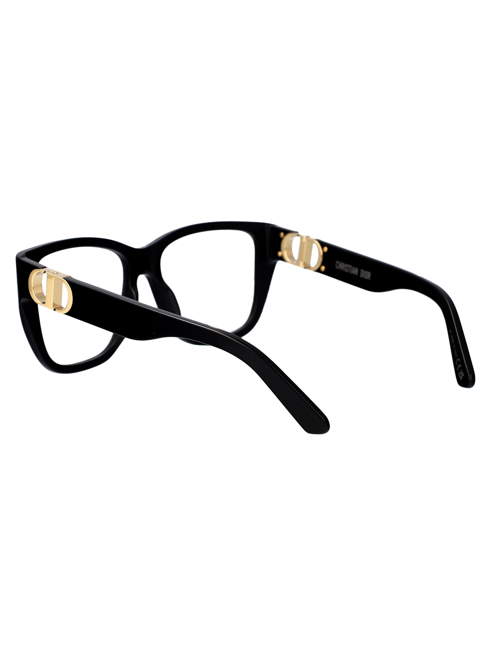 Shop Dior 30montaigneo S2i Glasses In 1000 Shiny Black