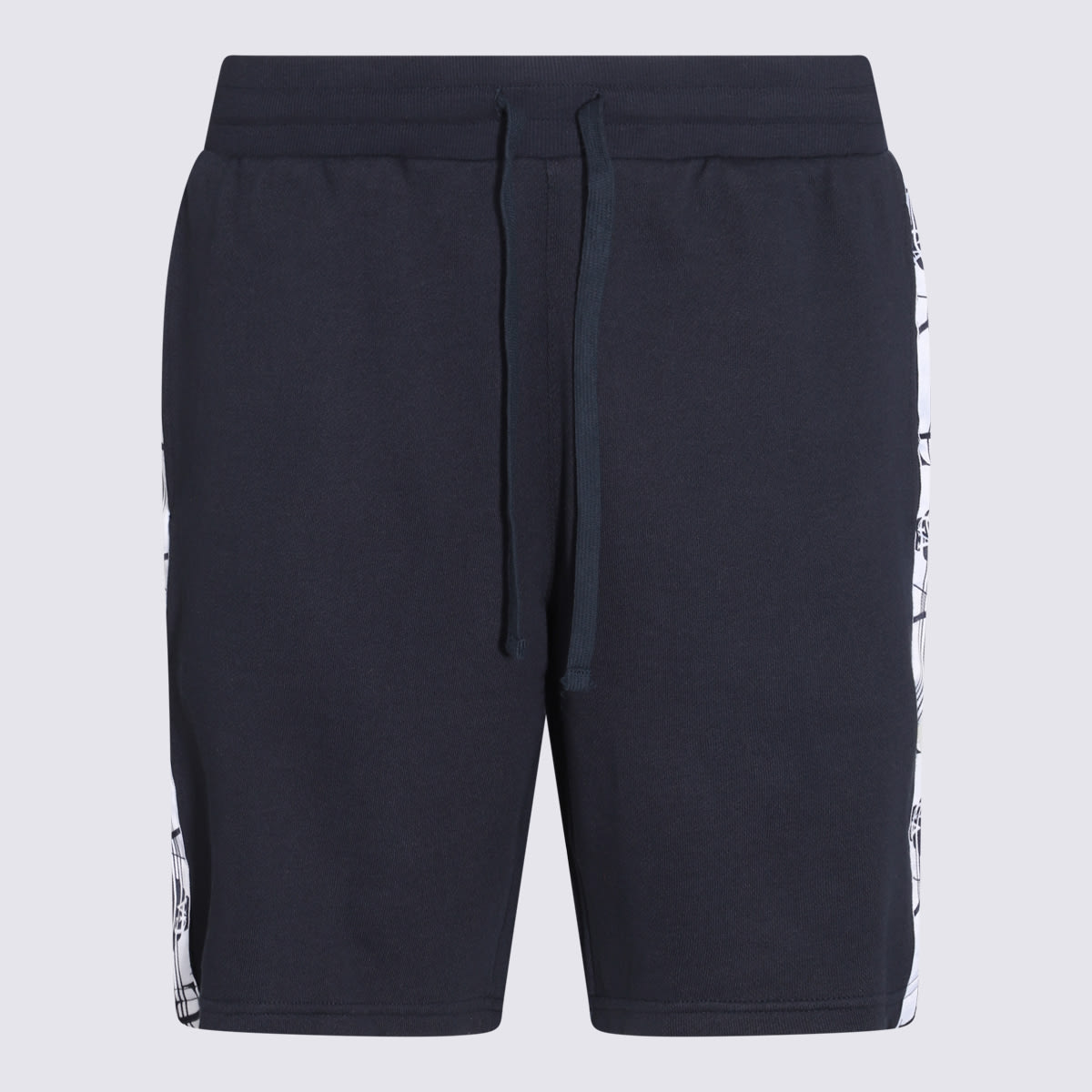 Shop Emporio Armani Underwear Blue Cotton Stretch Shorts