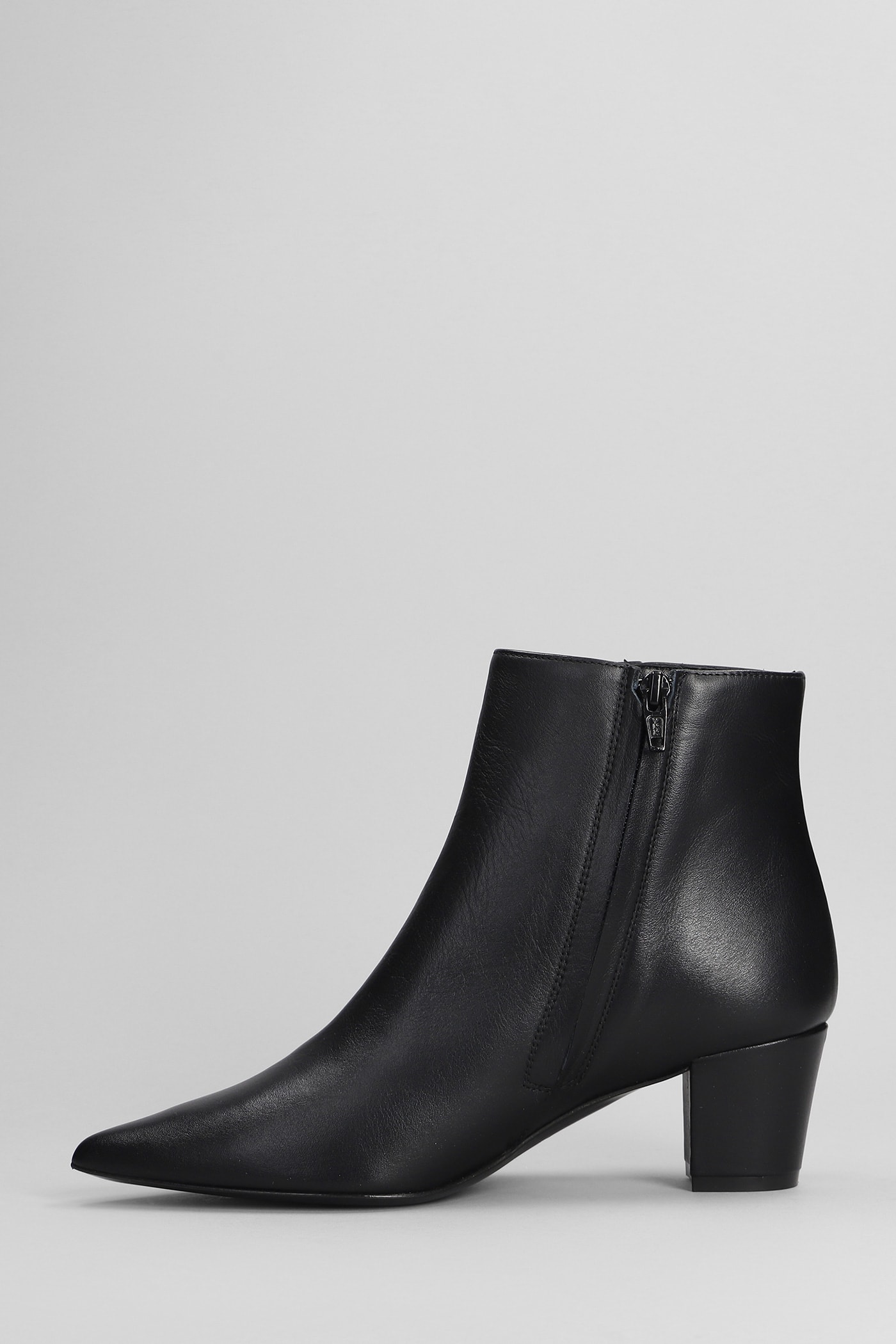 Shop Marc Ellis High Heels Ankle Boots In Black Leather