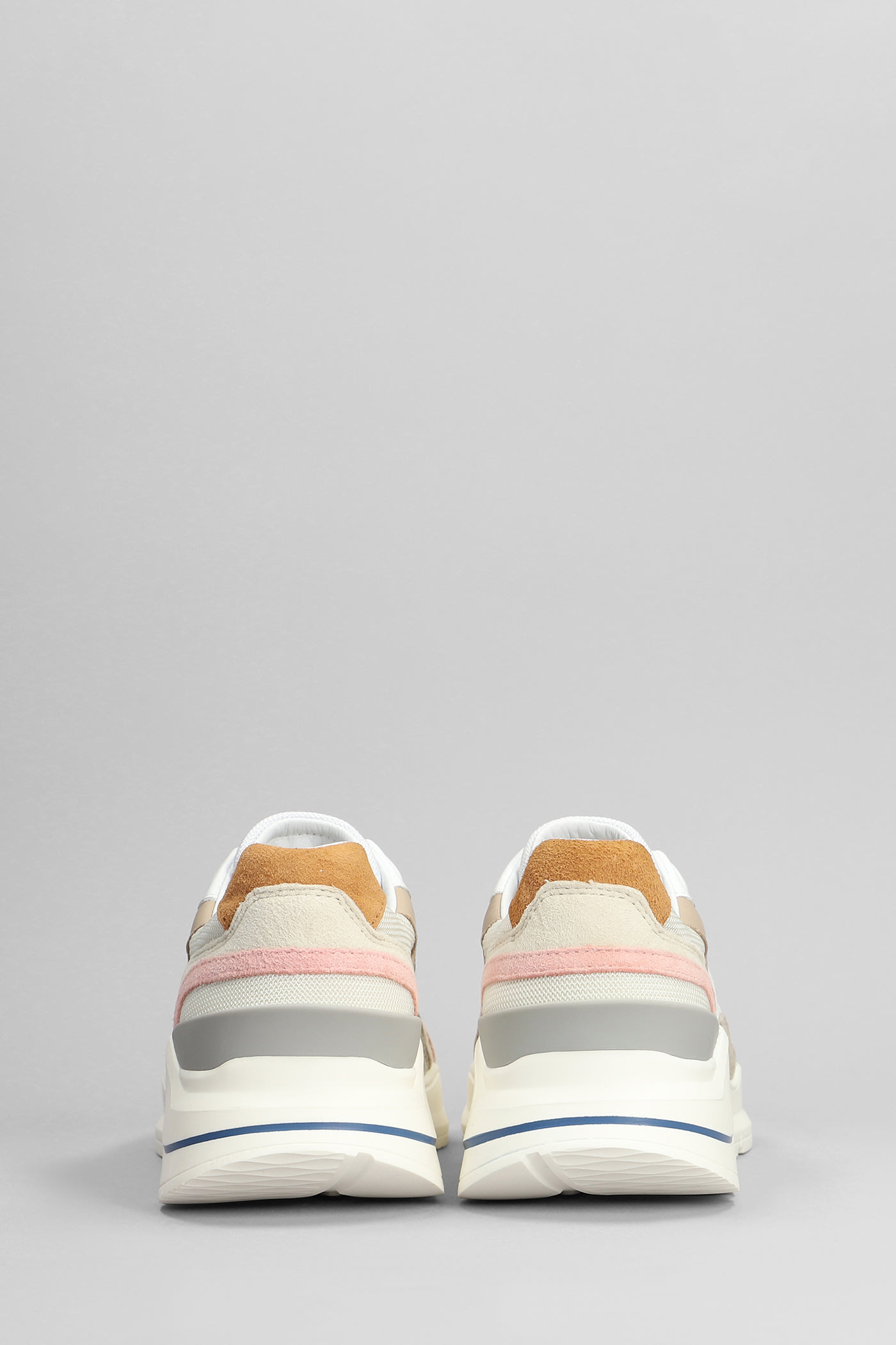 Shop Date Fuga Sneakers In Beige Suede And Fabric
