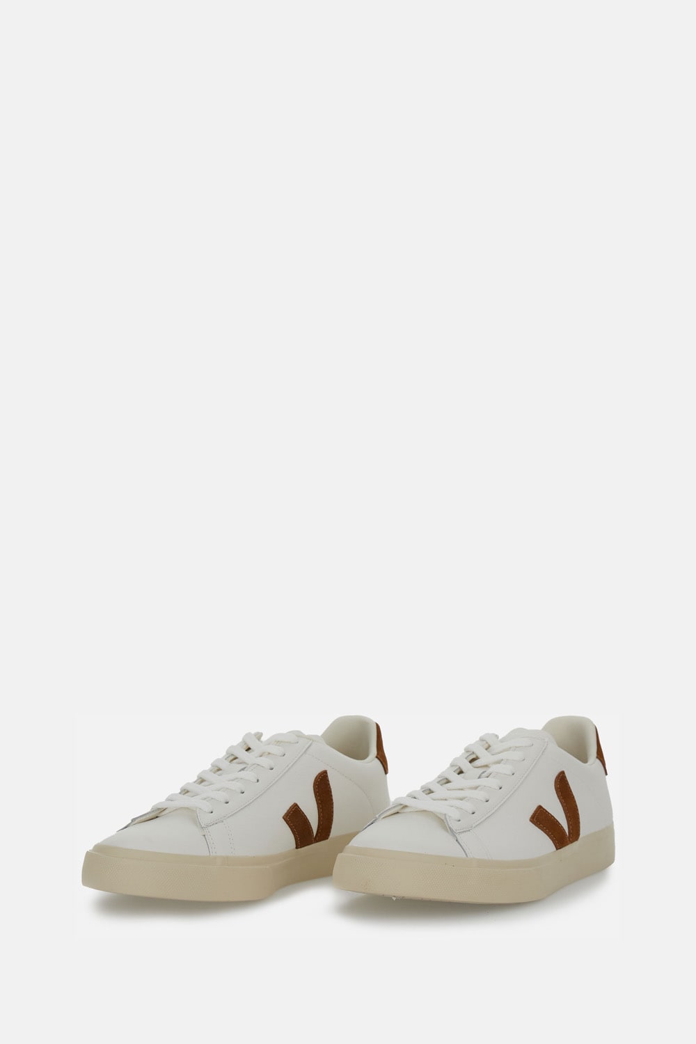 Veja Sneakers Campo Chromefree White Cognac In Brown