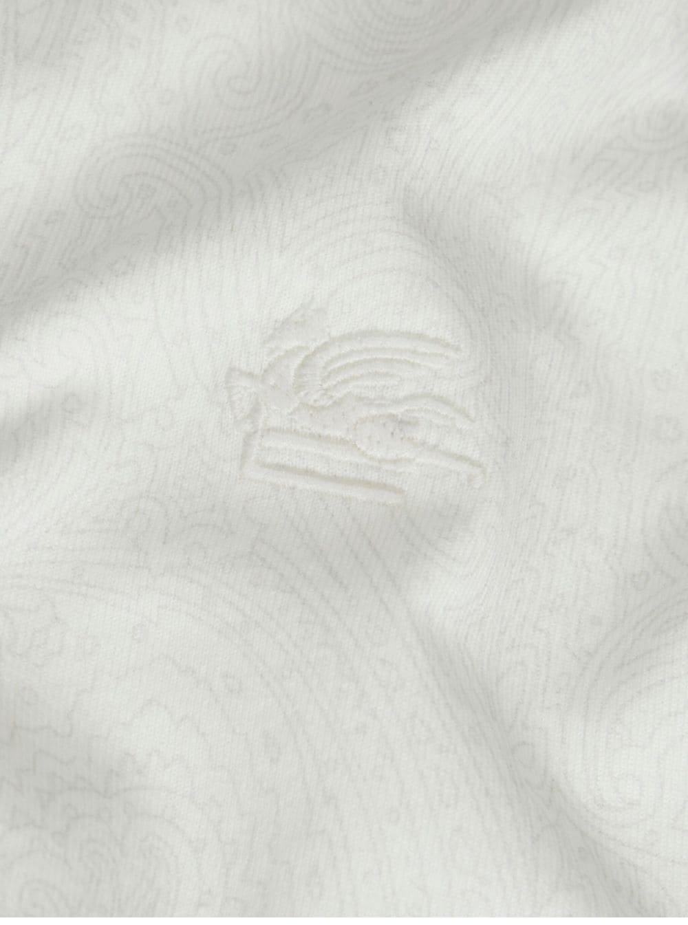 Shop Etro Pegaso Detailed Crewneck T-shirt In White