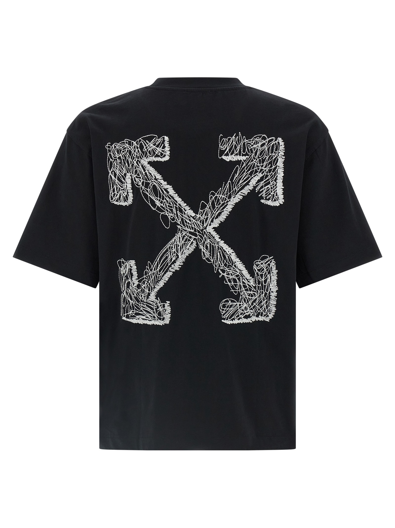 Off-white Scribble Arrow Skate T-shirt In Black