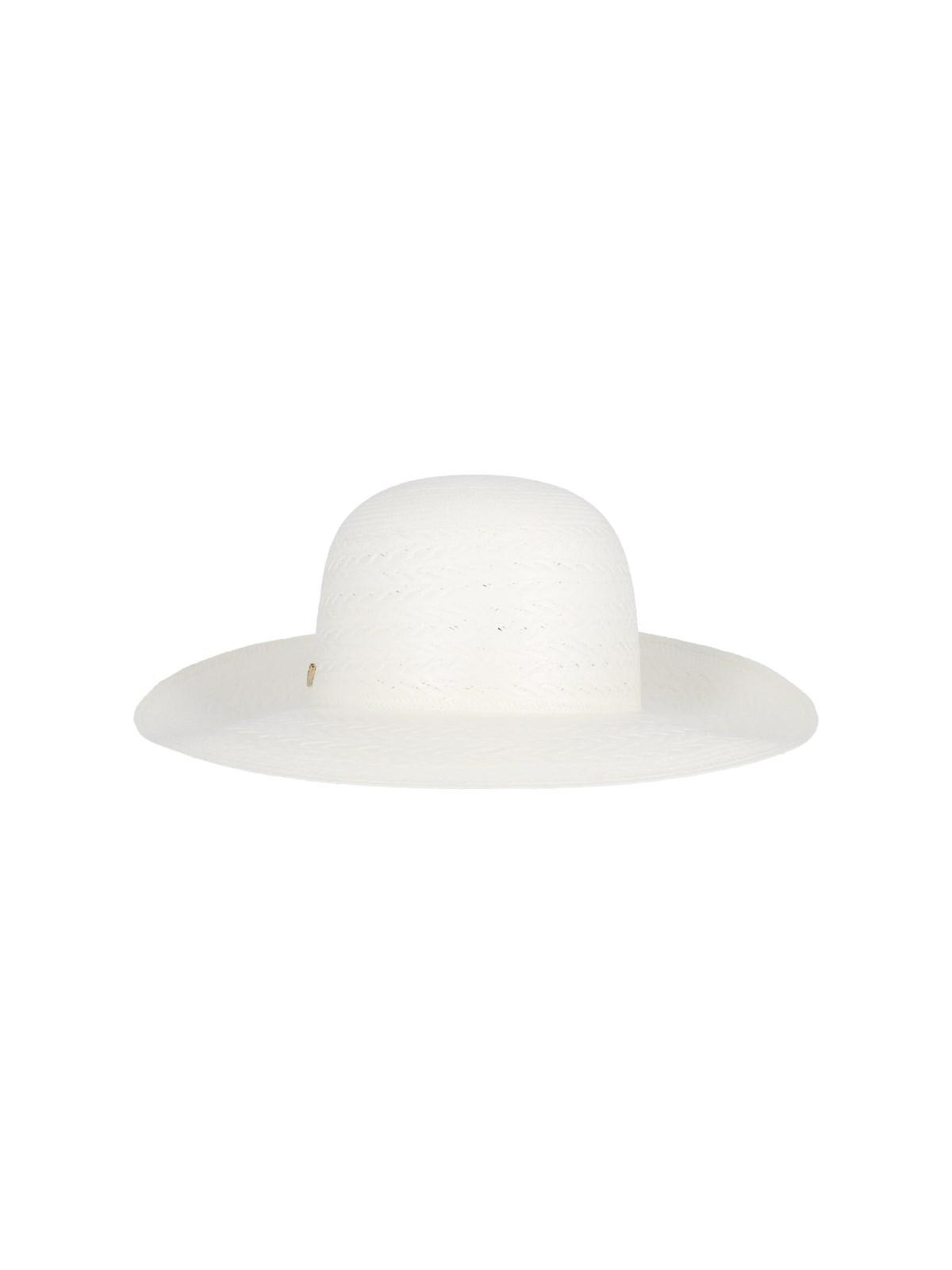 Shop Borsalino Logo Straw Hat In Naturale