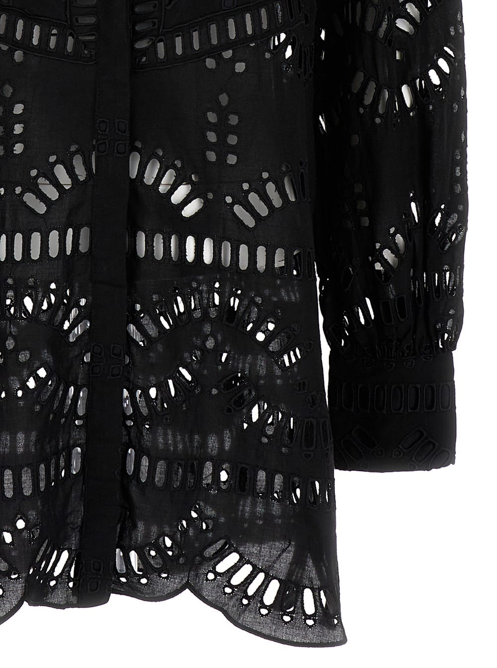Shop Charo Ruiz Black Jeky Blouse With Cut-out Detail In Cotton Woman