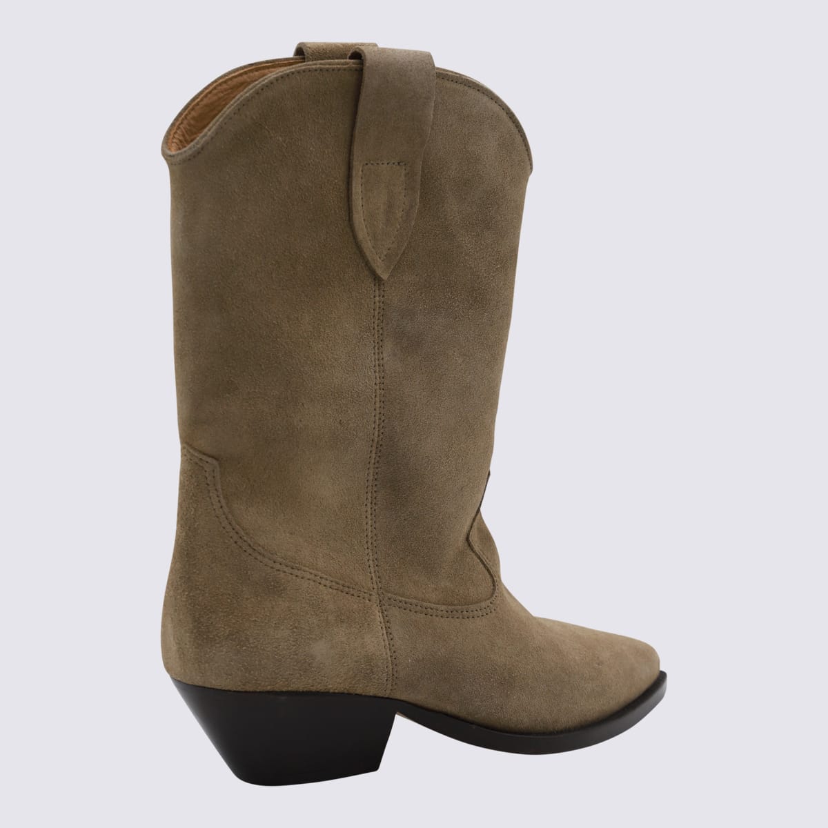 Shop Isabel Marant Taupe Suede Boots In Beige