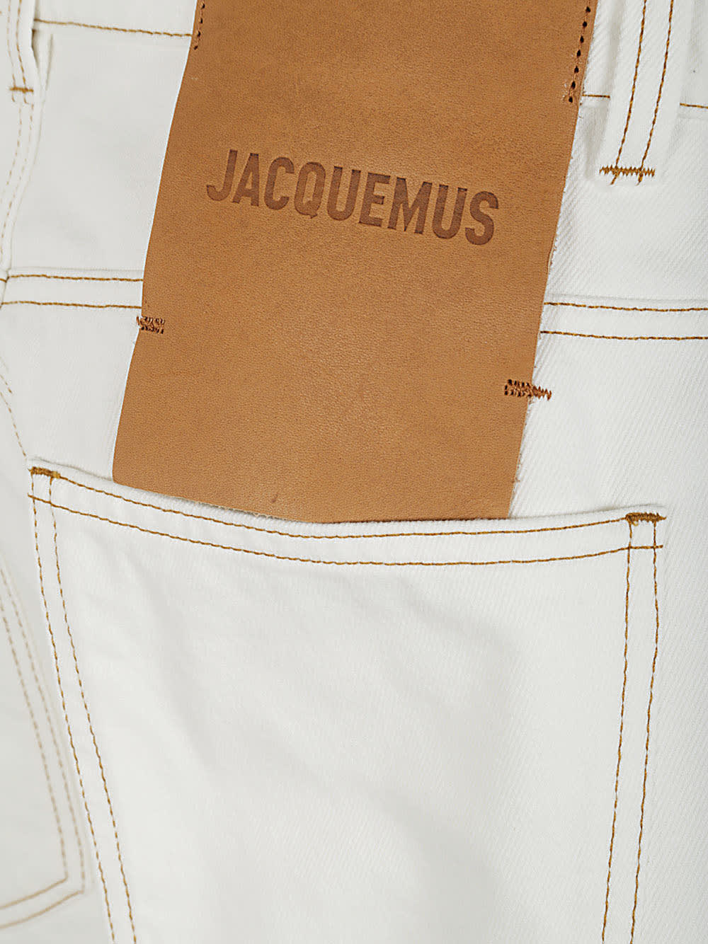 Shop Jacquemus Le De-nîmes Large In C Off White Tabac
