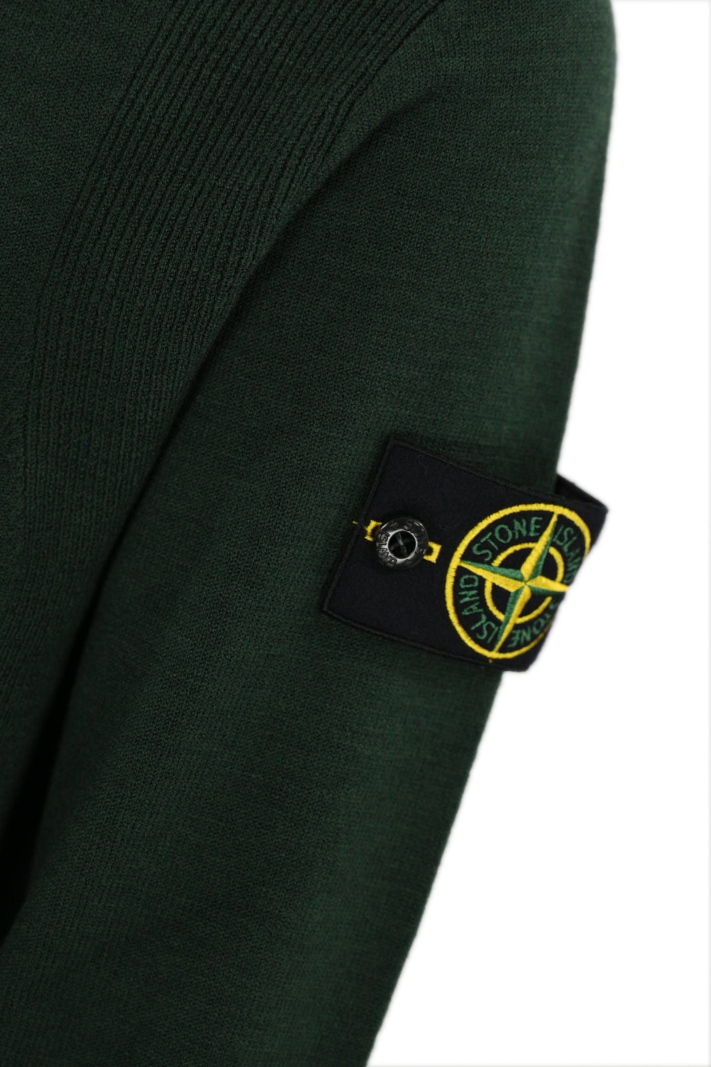 Shop Stone Island 526a1 Stretch Wool Sweater In Musk