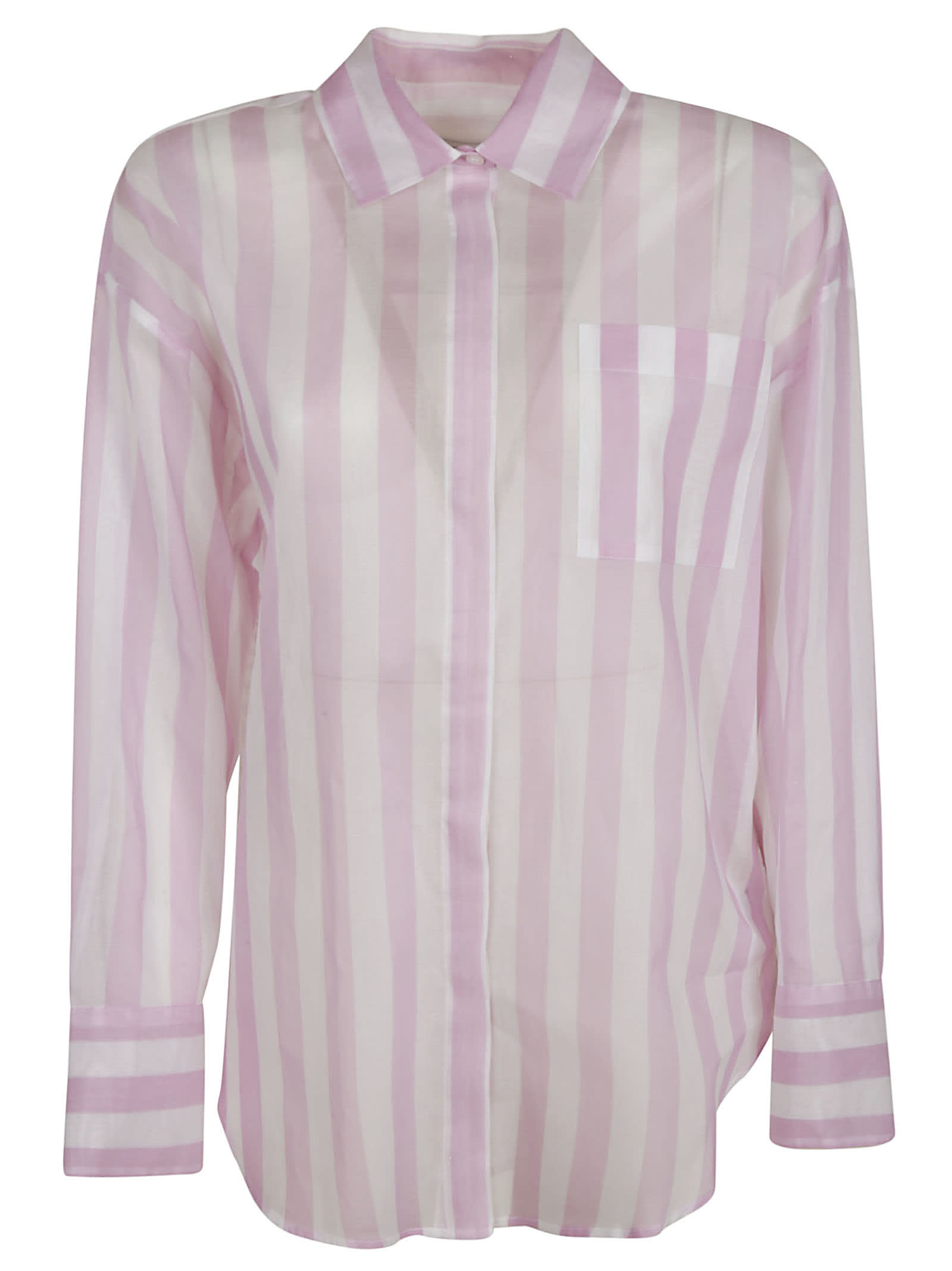 MSGM Semi Lace Stripe Shirt