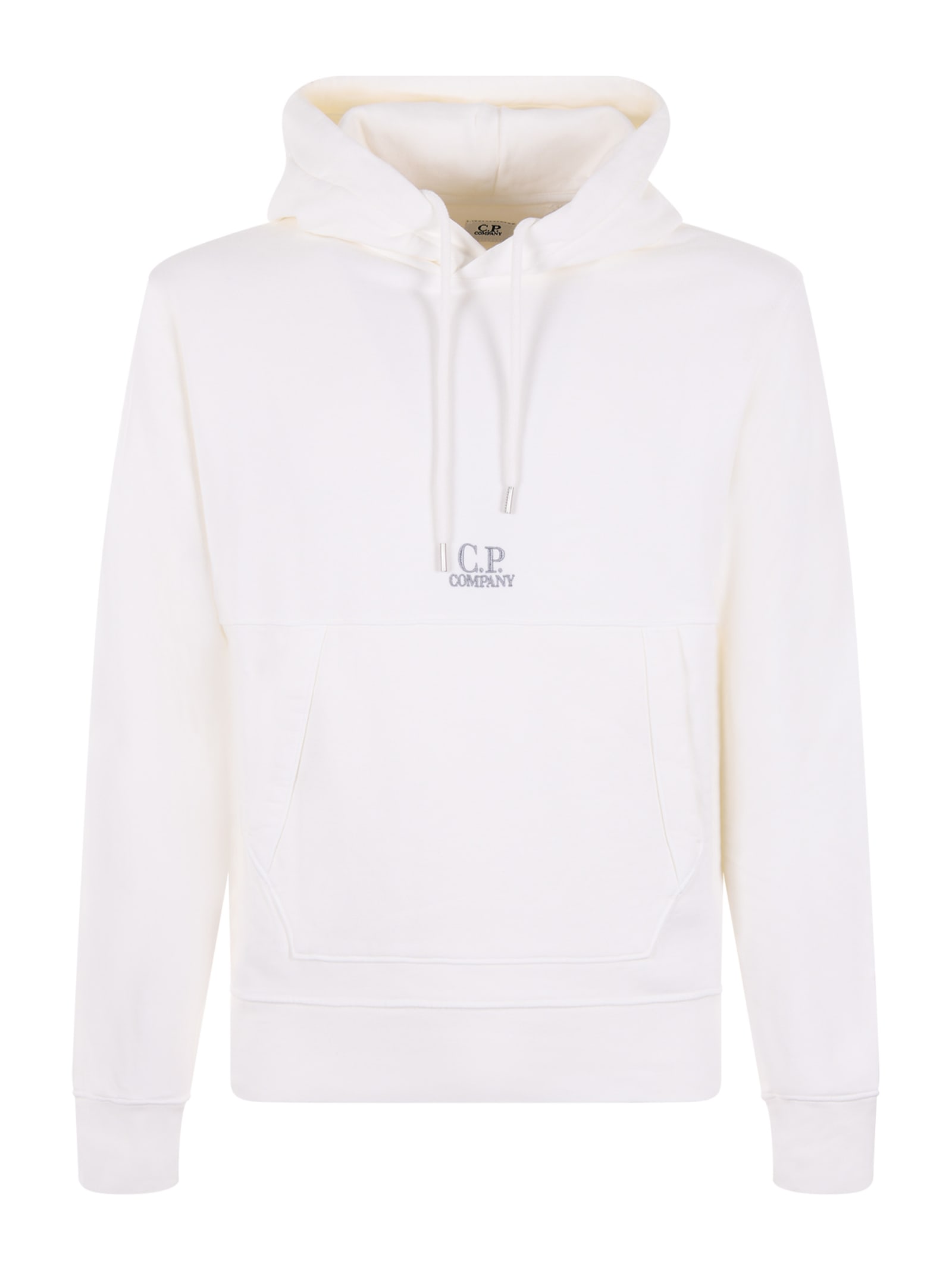 Shop C.p. Company Hoodie  In Cotton In White