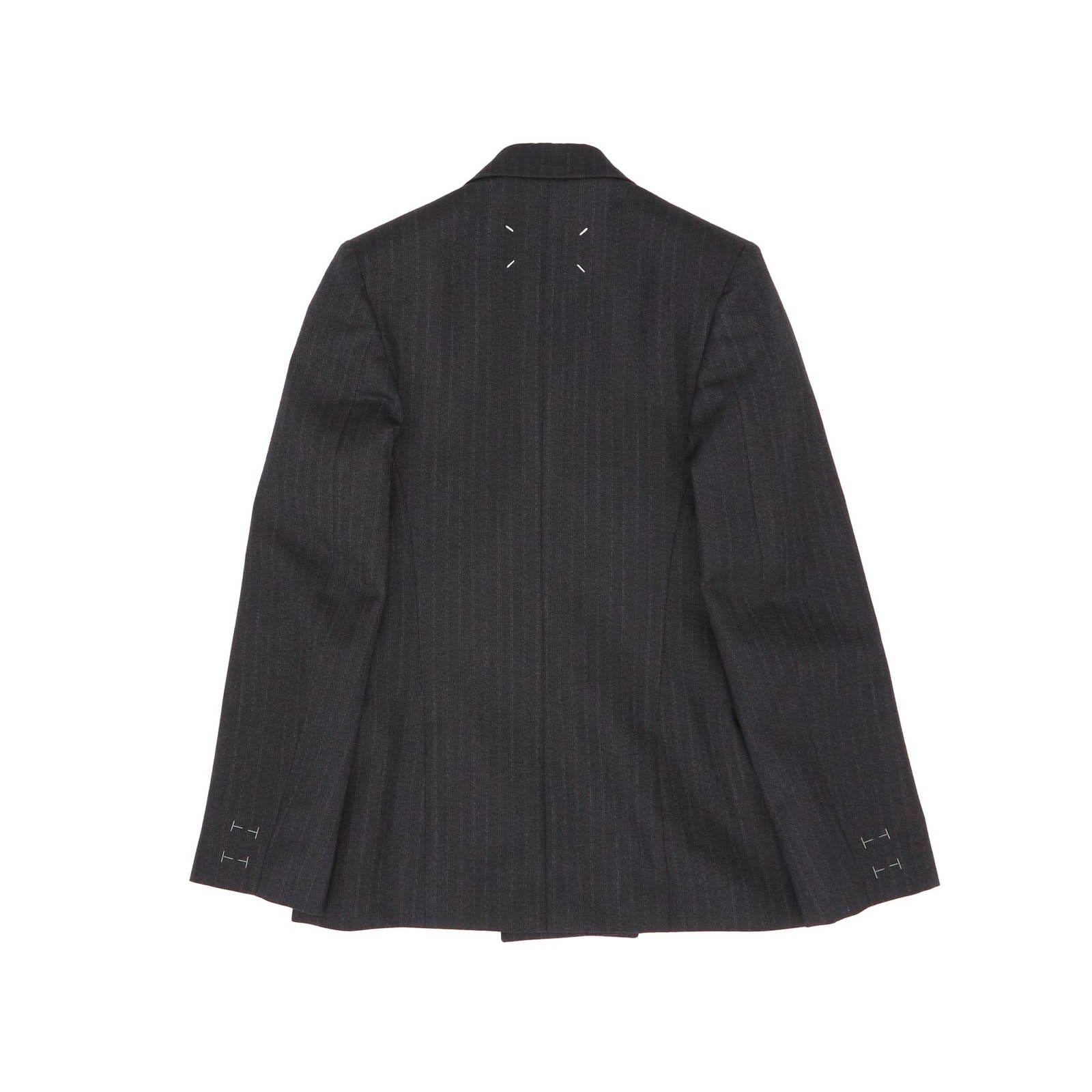 Shop Maison Margiela Barathea Striped Tailored Blazer In F Blue