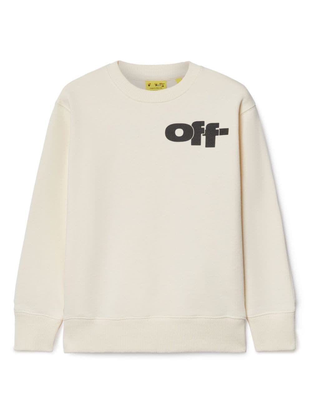 Shop Off-white Type Graphic Crewneck In Off White