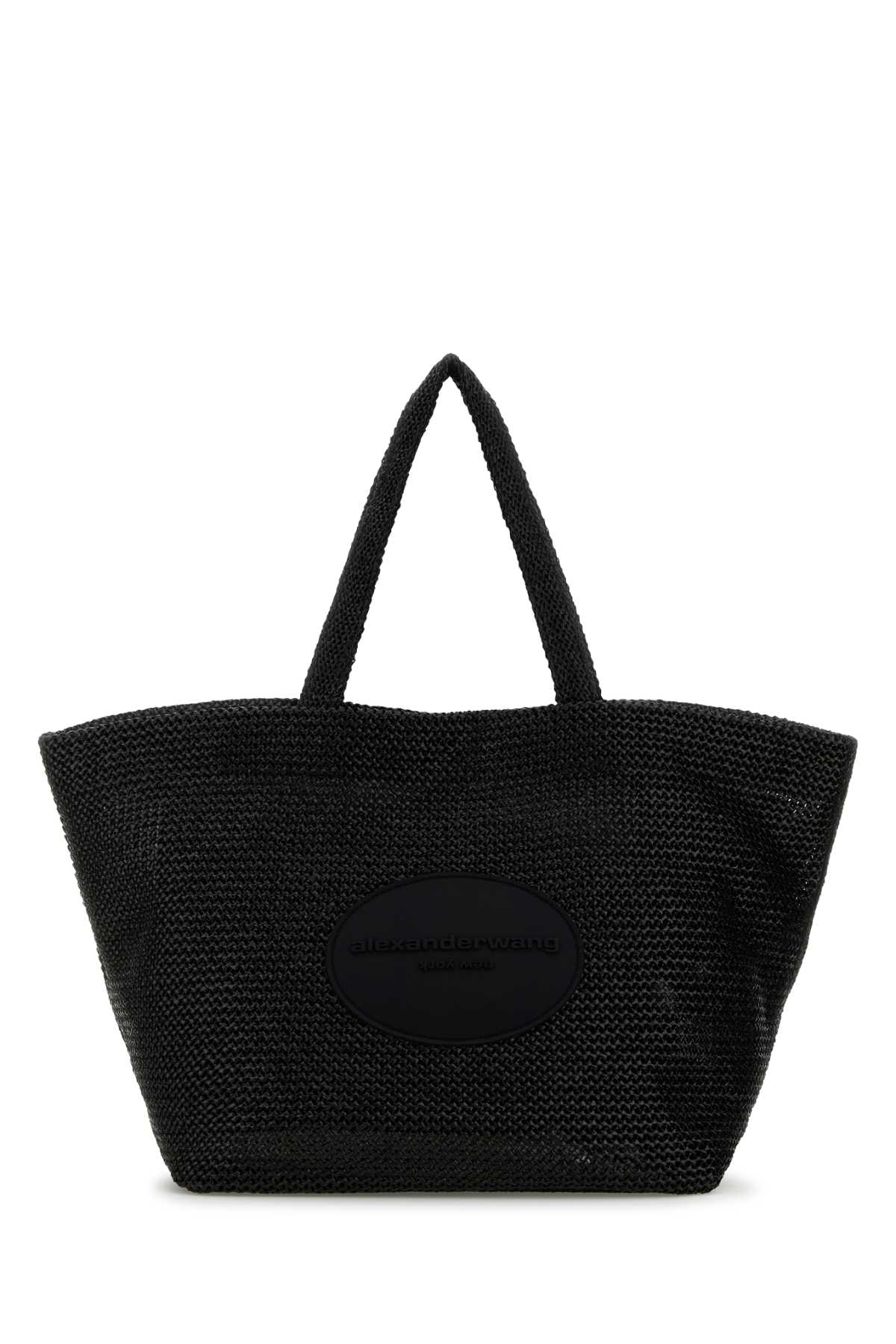 Black Crochet Xl Punch Shopping Bag