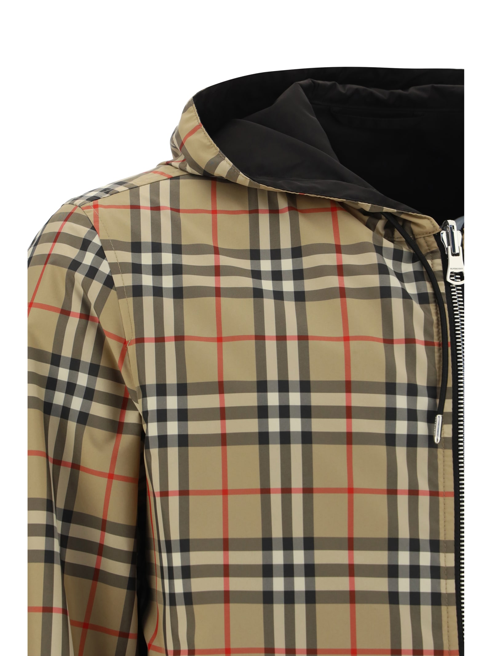 Shop Burberry Stretton Reversible Jacket In Archive Beige Ip Chk