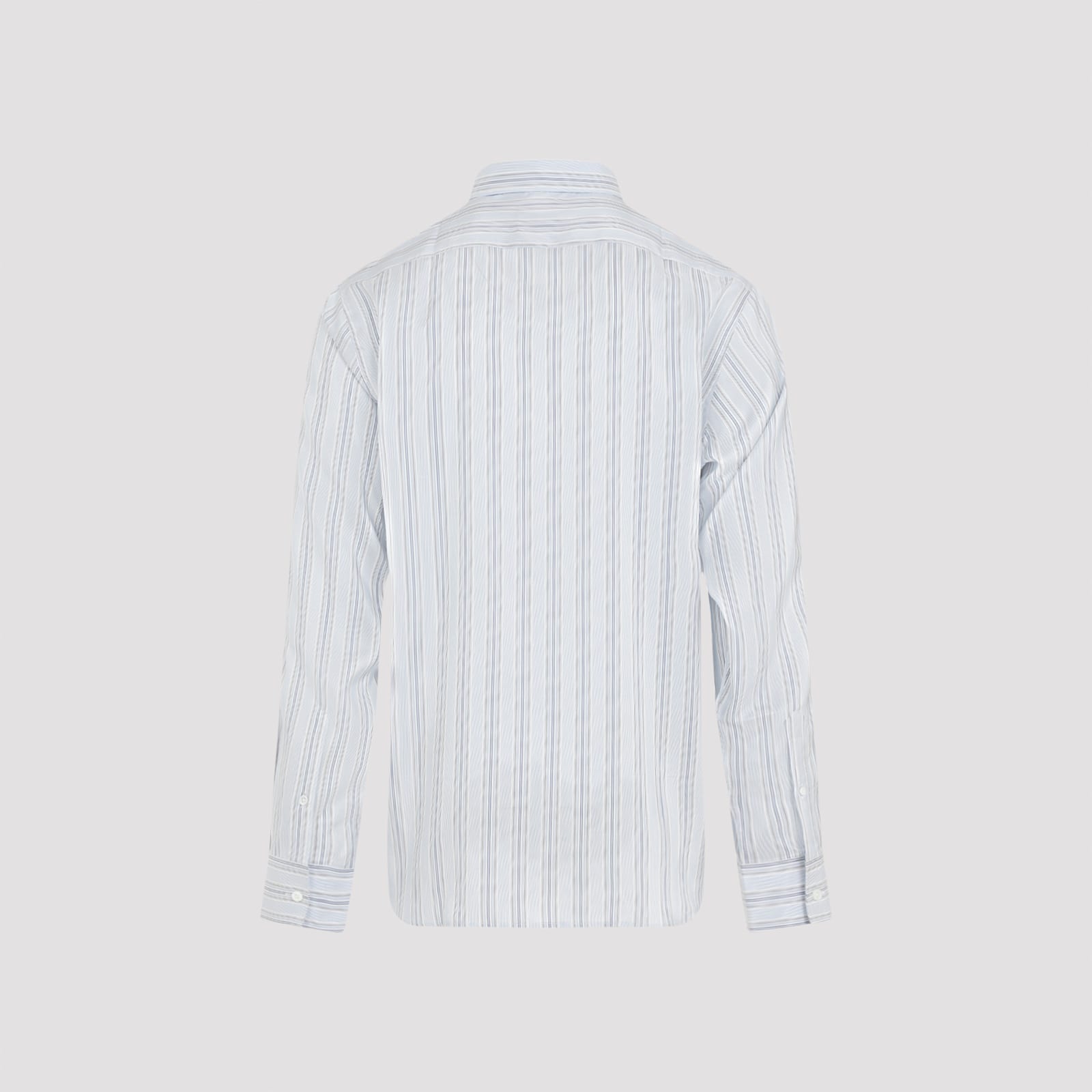 Shop Lanvin Fitted Shirt In Water Blue Light Blue