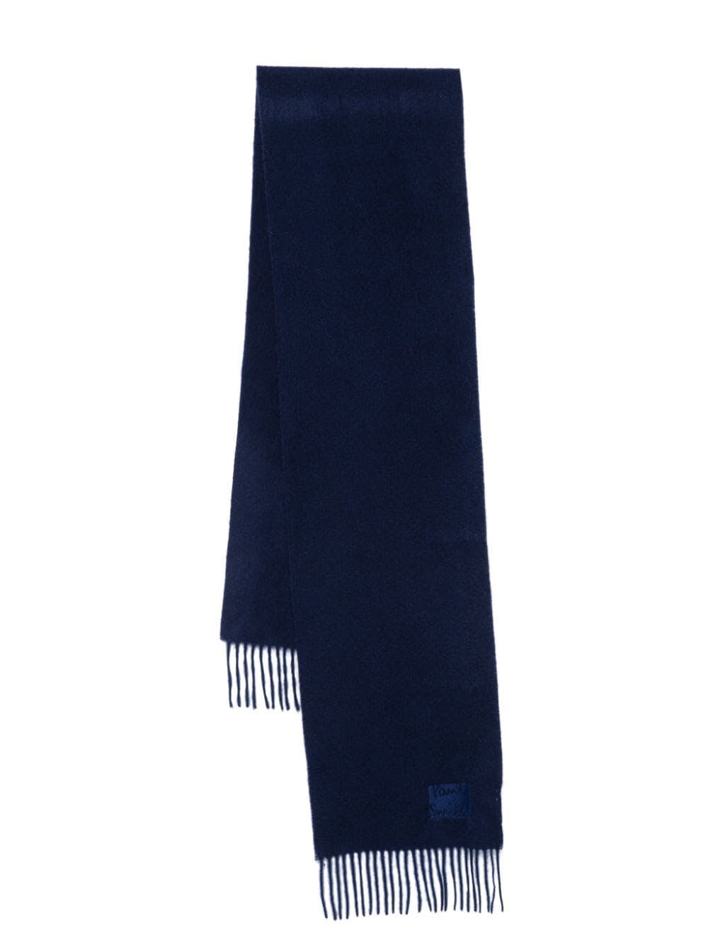 Shop Paul Smith Men Scarf Cashmere Logo In Navy