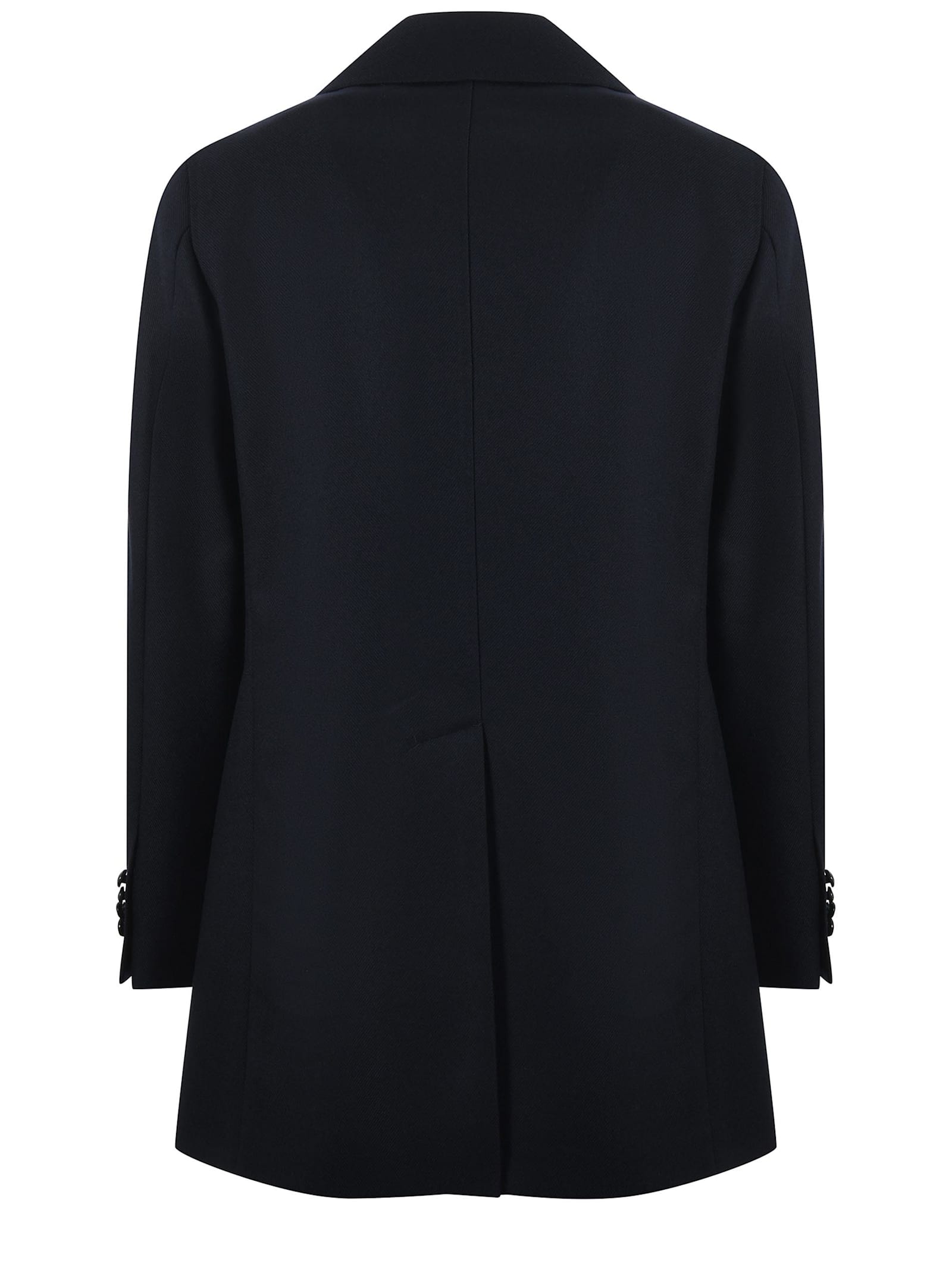 Shop Tagliatore Virgin Wool Coat In Blue