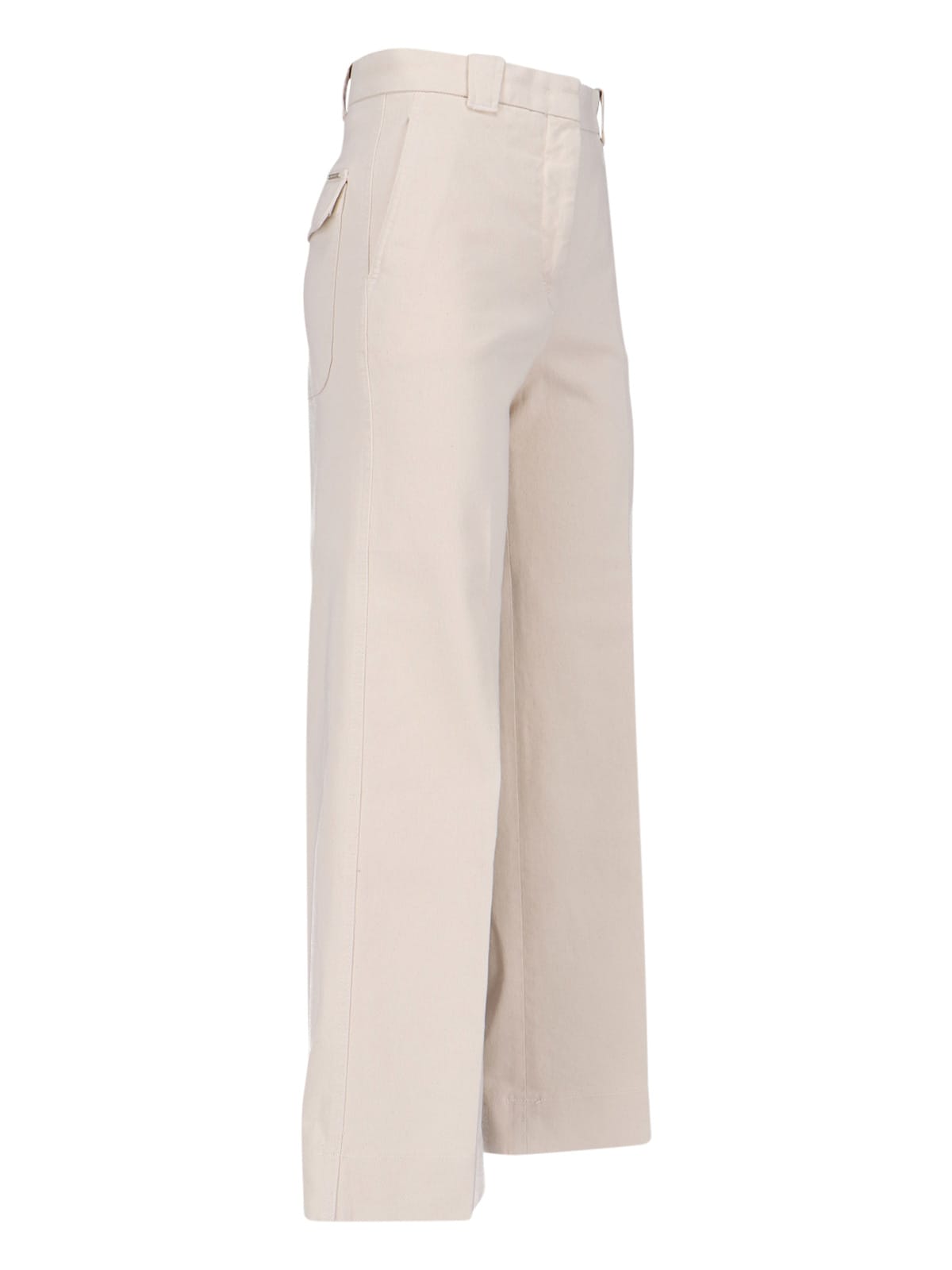 Incotex Wide-leg Cotton Trousers With Tailored Finish In White