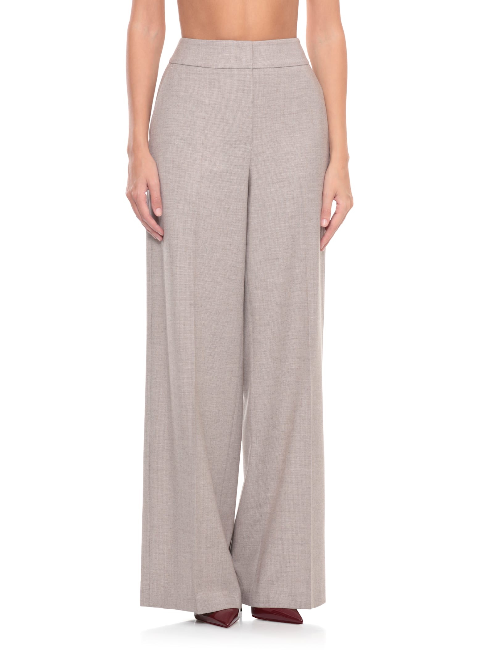 Peserico Wool Pants In Neutral