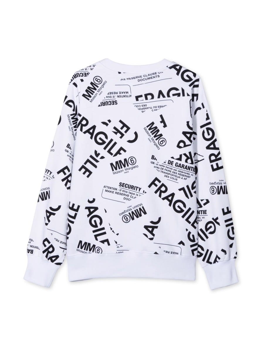 Mm6 Maison Margiela Felpa In White