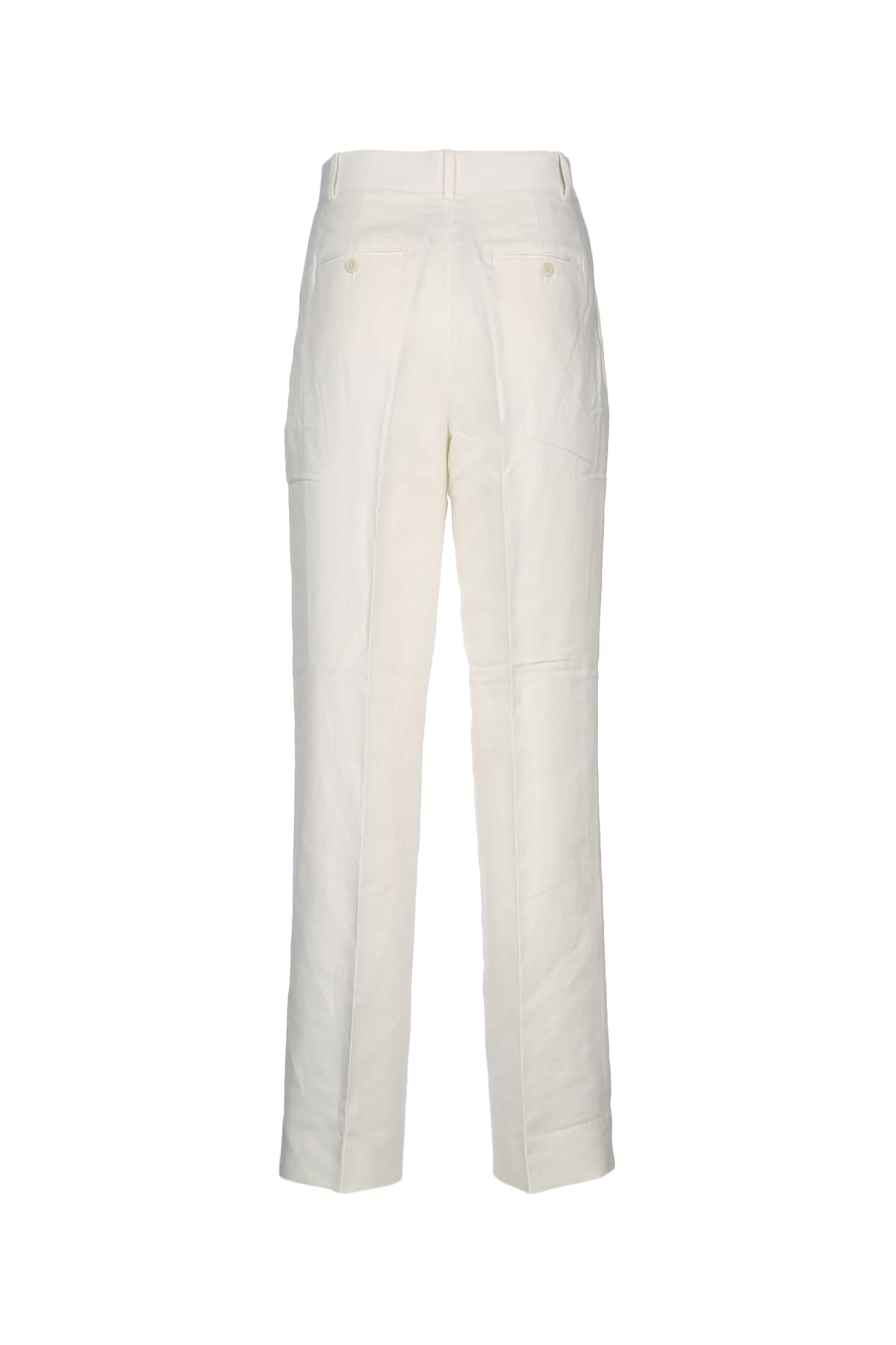Calvin Klein Relaxed Linen Pleated Trousers