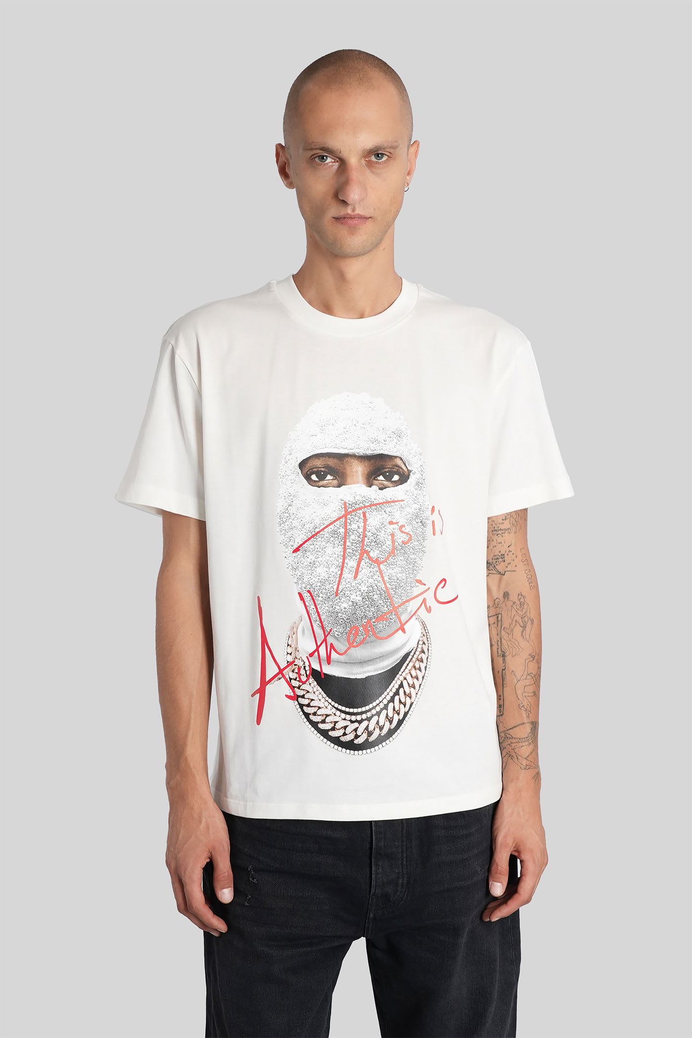 Ih Nom Uh Nit Graphic Printed Crewneck T-shirt In White