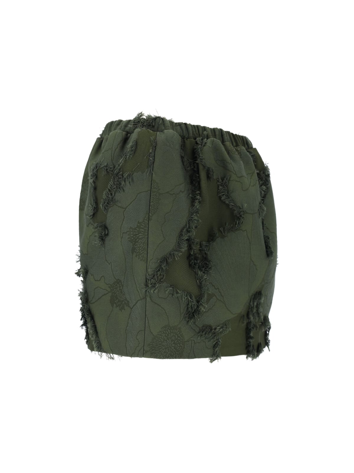Gucci Fil Coupé Mini Skirt In Green