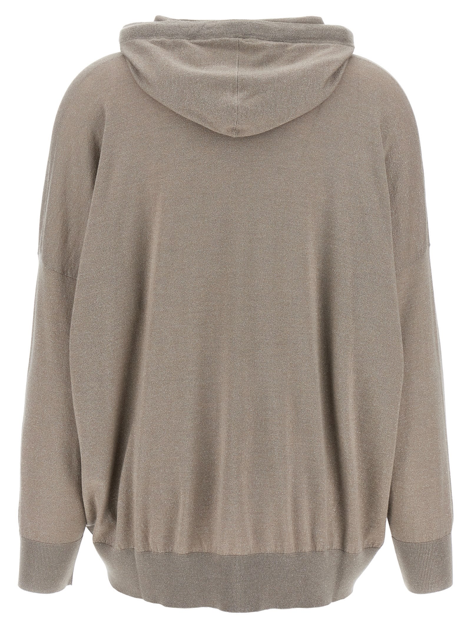 Brunello Cucinelli Women Sparkling Cashmere And Silk Sweatshirt In Neutral
