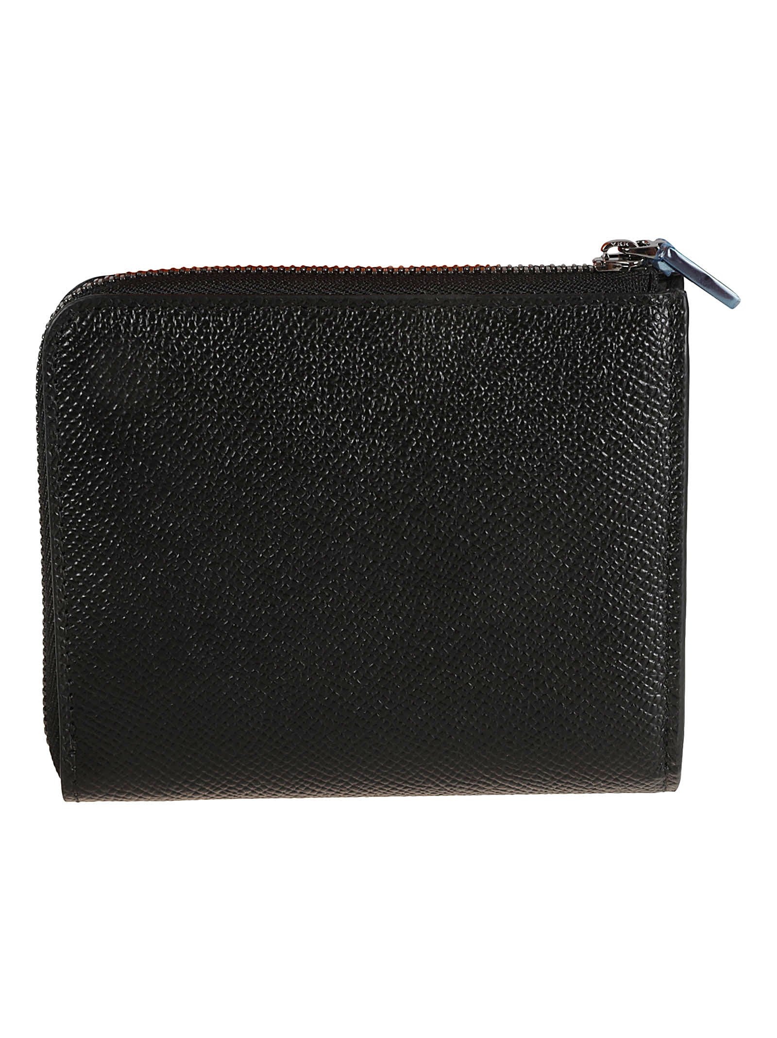 Shop Dolce & Gabbana Logo Plaque Zip-around Wallet In Black