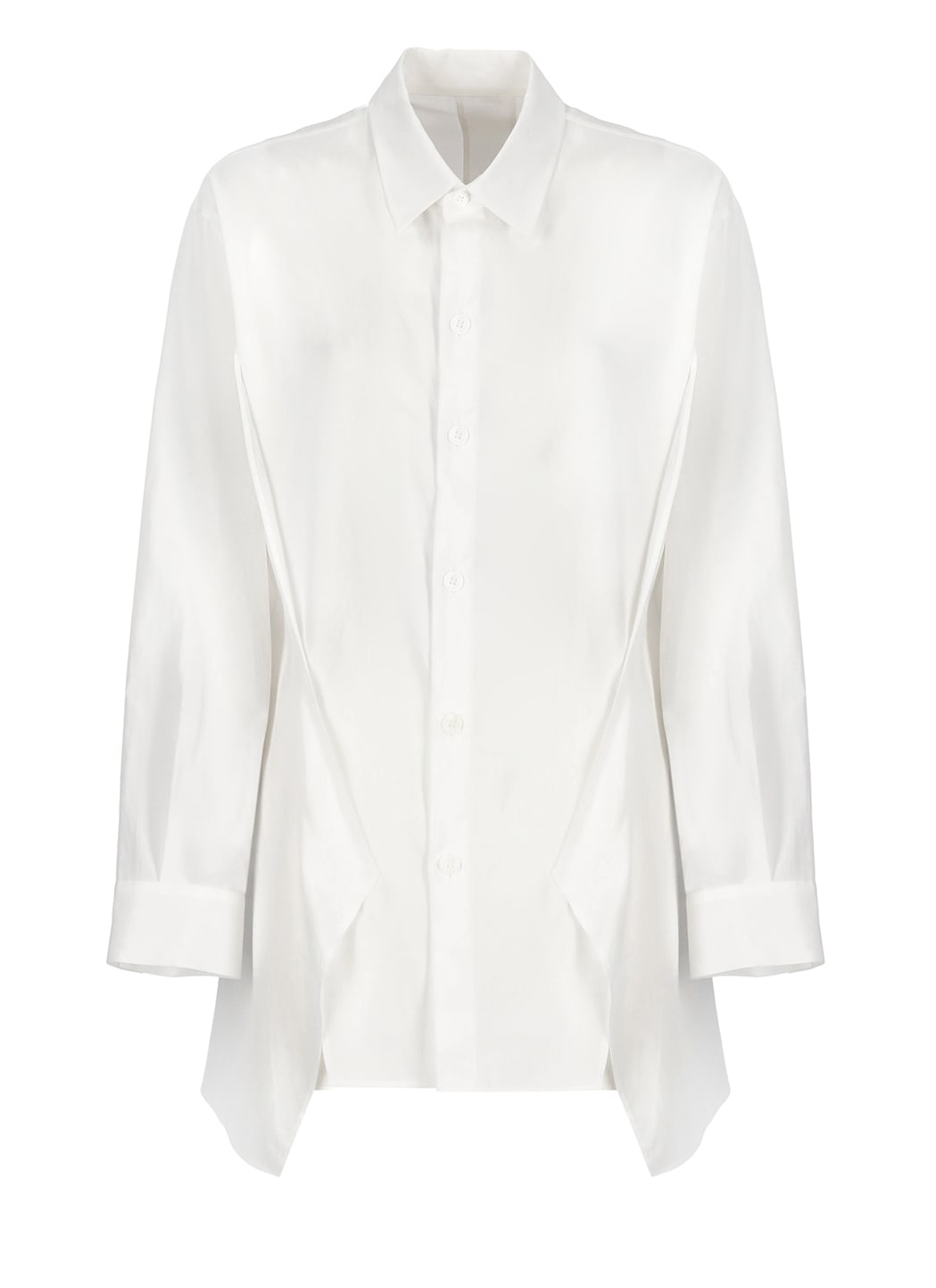 Shop Yohji Yamamoto Cotton Blend Shirt In White