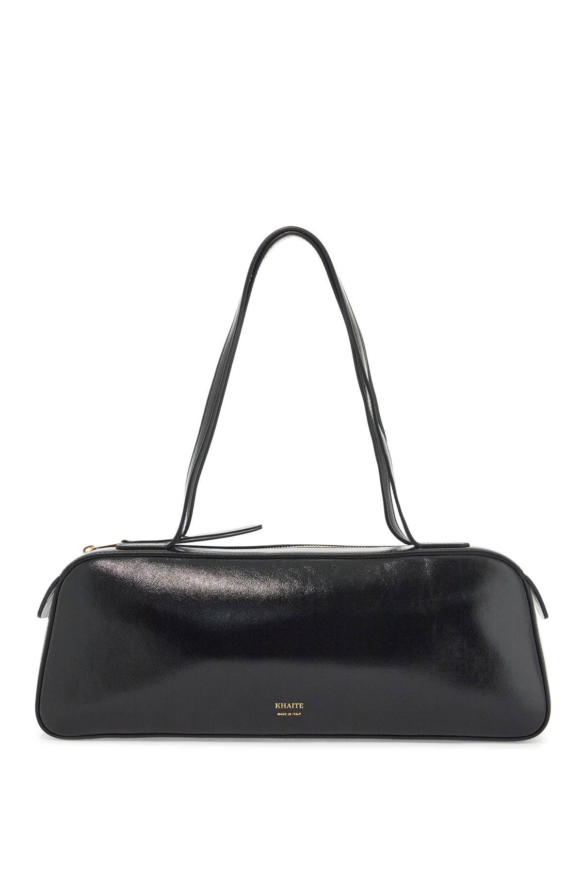 Simona Glossy Leather Shoulder Bag