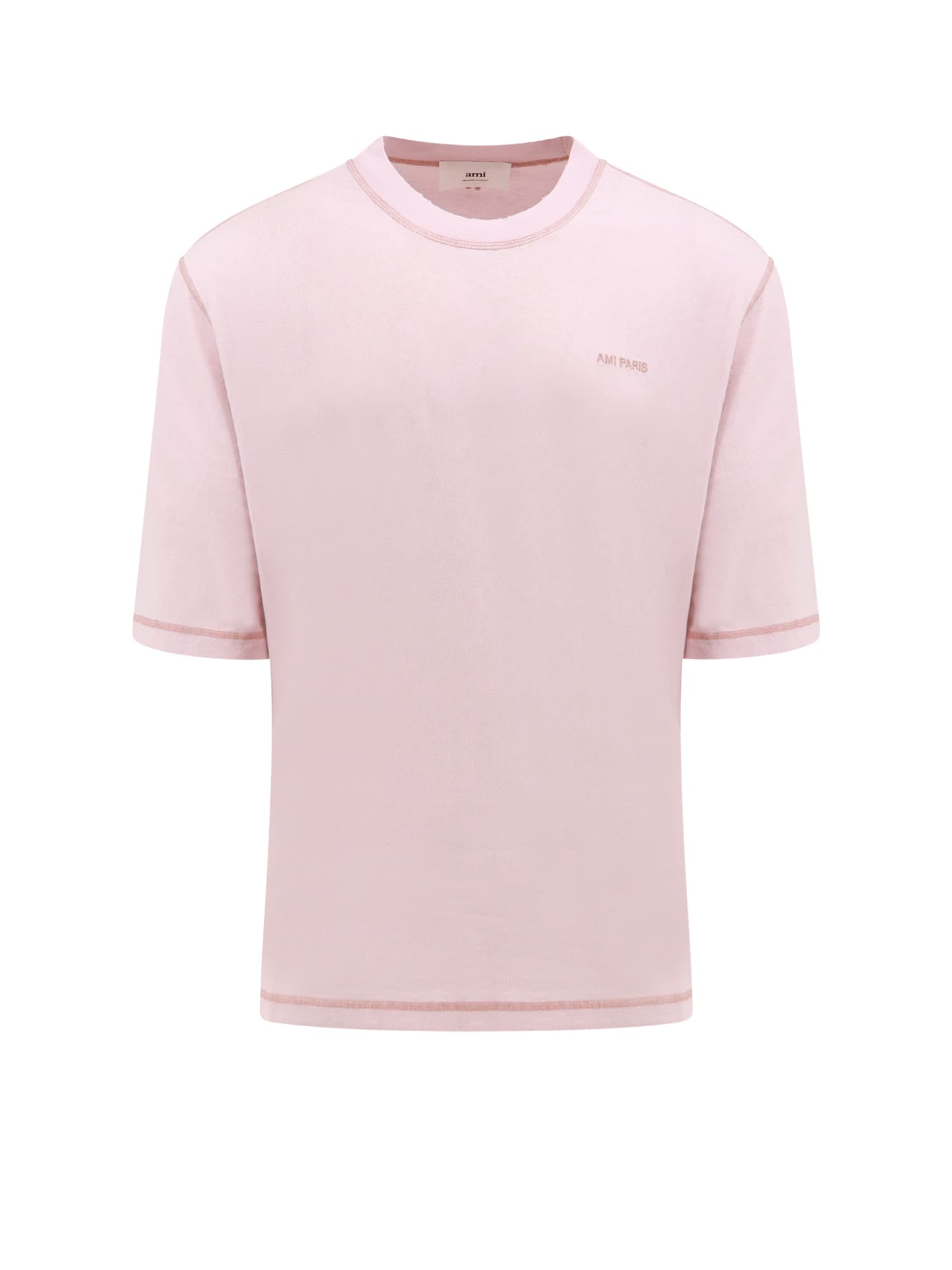 Ami Alexandre Mattiussi Pink Fade Out T-shirt In Powder