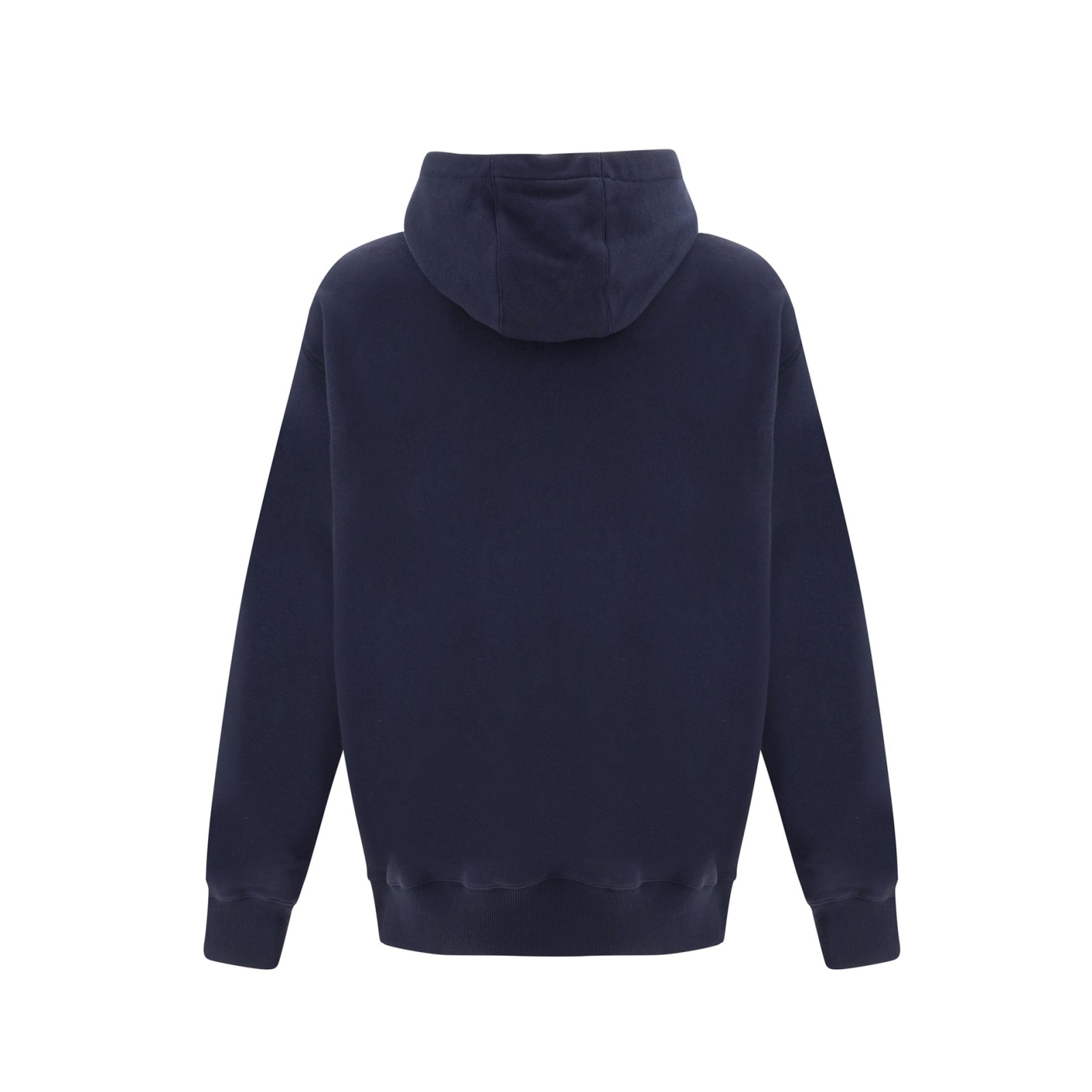 Shop Prada Hooded Sweatshirt In Blue