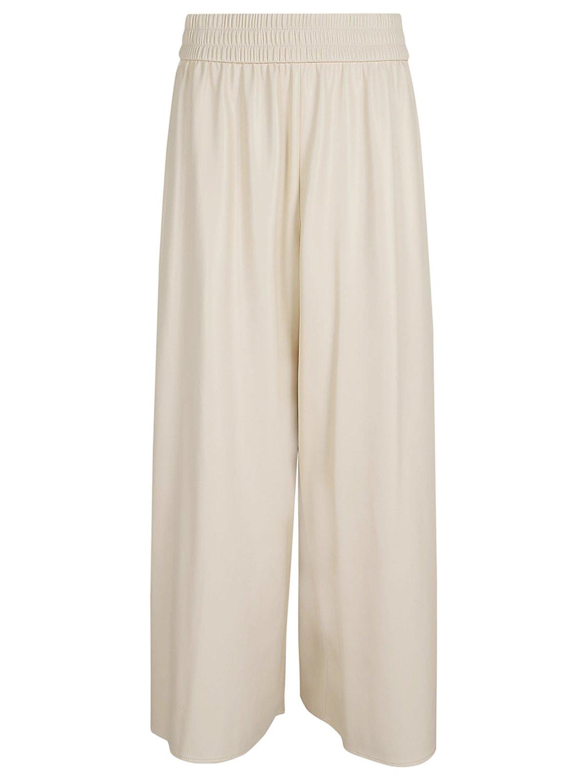 Shop Weekend Max Mara High Waist Wide Leg Pants In Panna