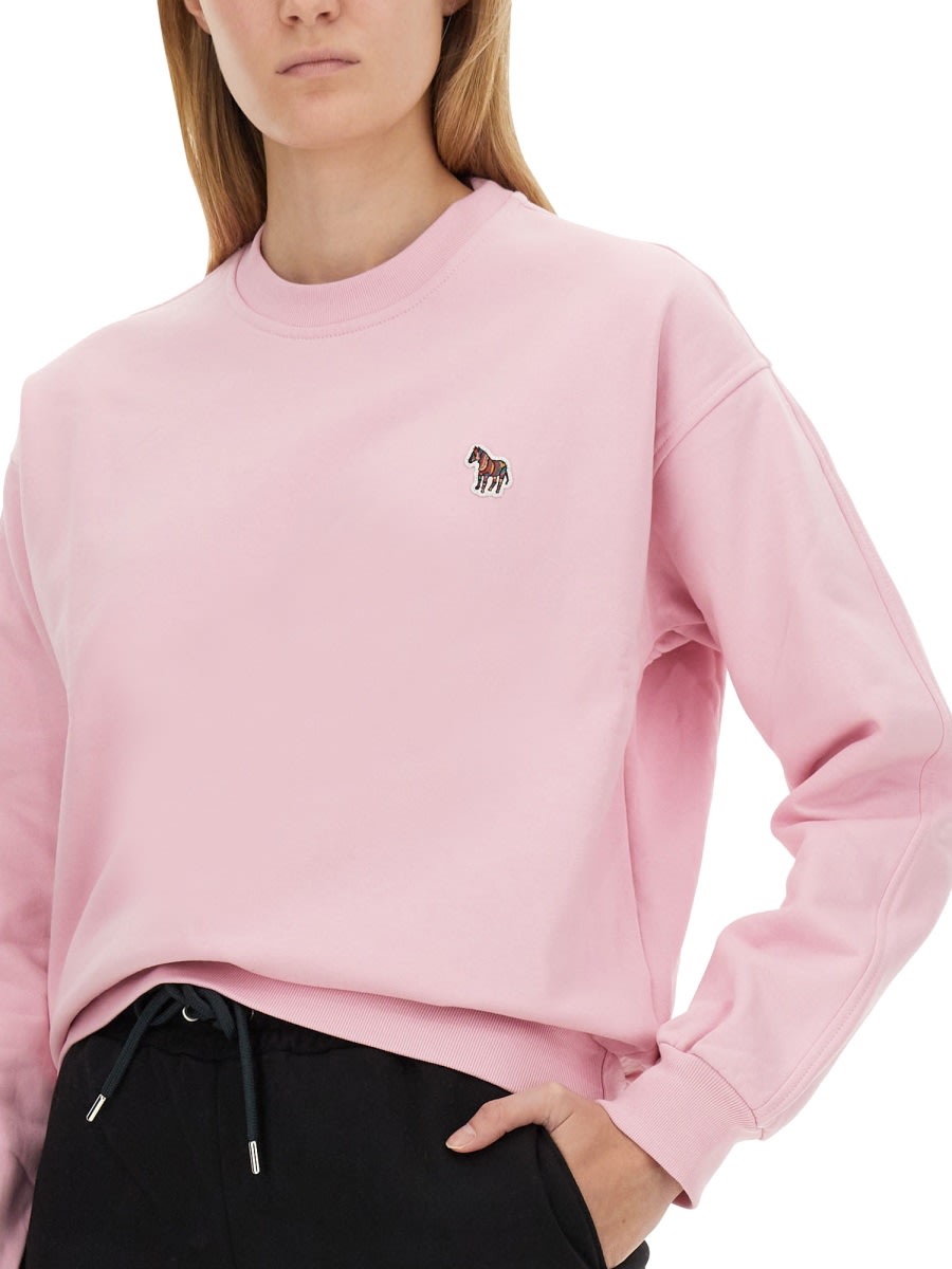 Shop Ps By Paul Smith Zebra Sweatshirt In Pink