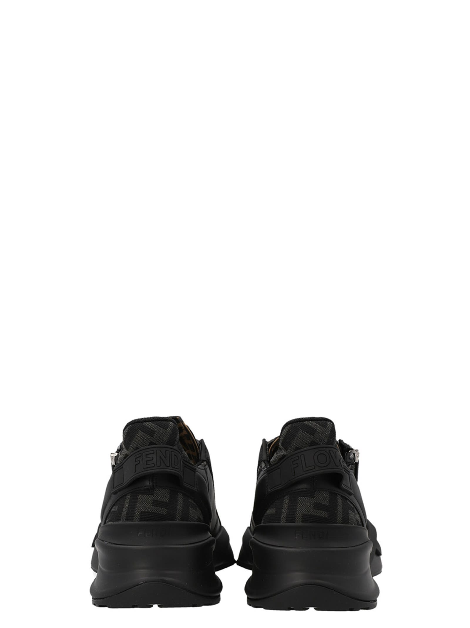 Shop Fendi Flow Sneakers In Black