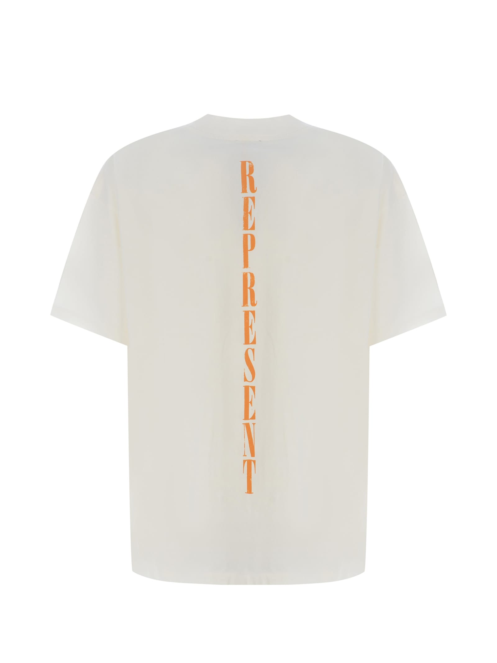 Shop Represent T-shirt  Rebors In Angel Black Made Of Cotton In Bianco