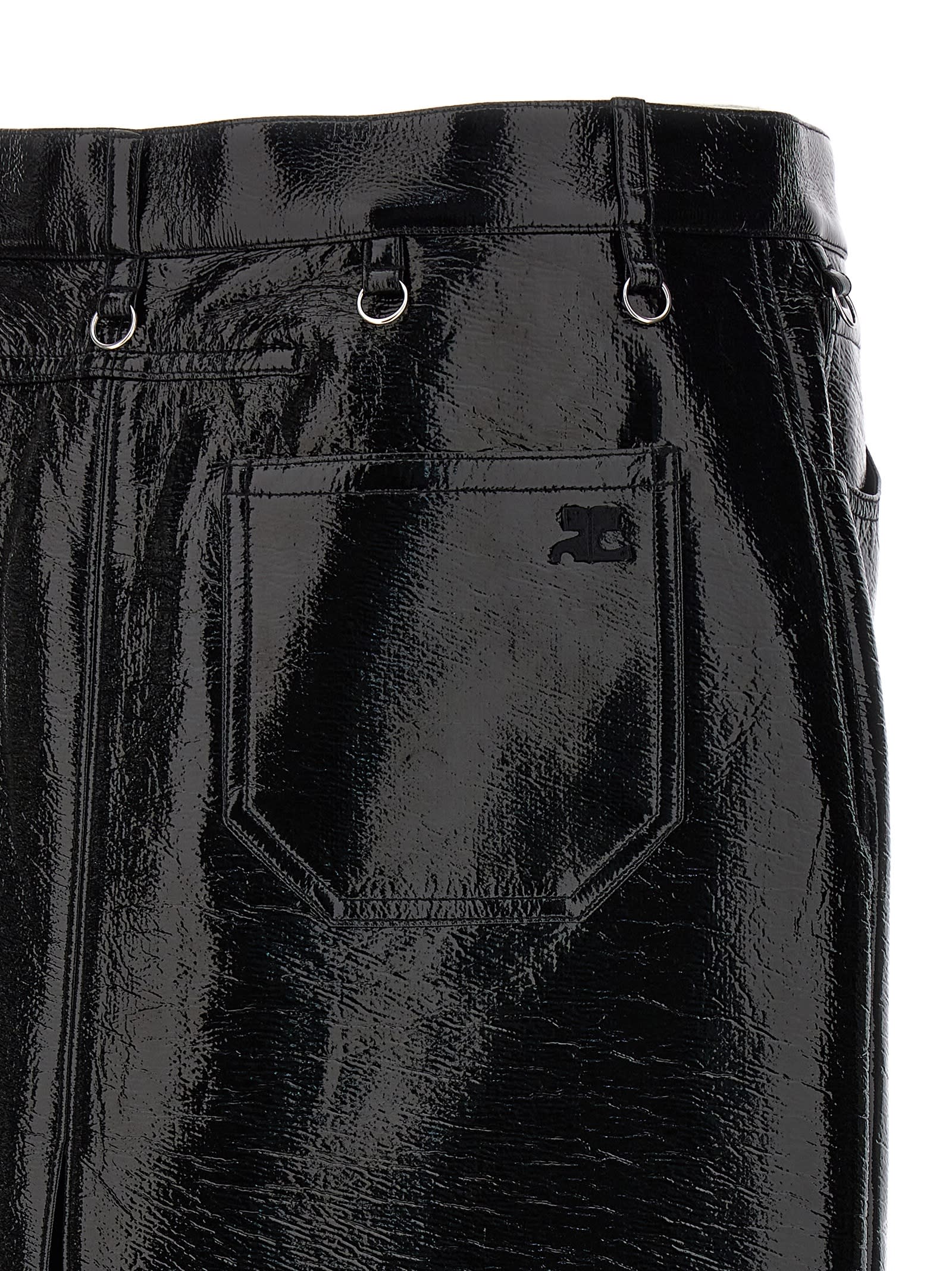 Shop Courrèges Multiflex Skirt In Black