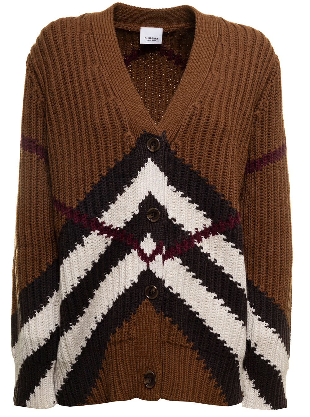 BURBERRY KARINE COTTON AND CASHMERE CARDIGAN BURBERRY WOMAN