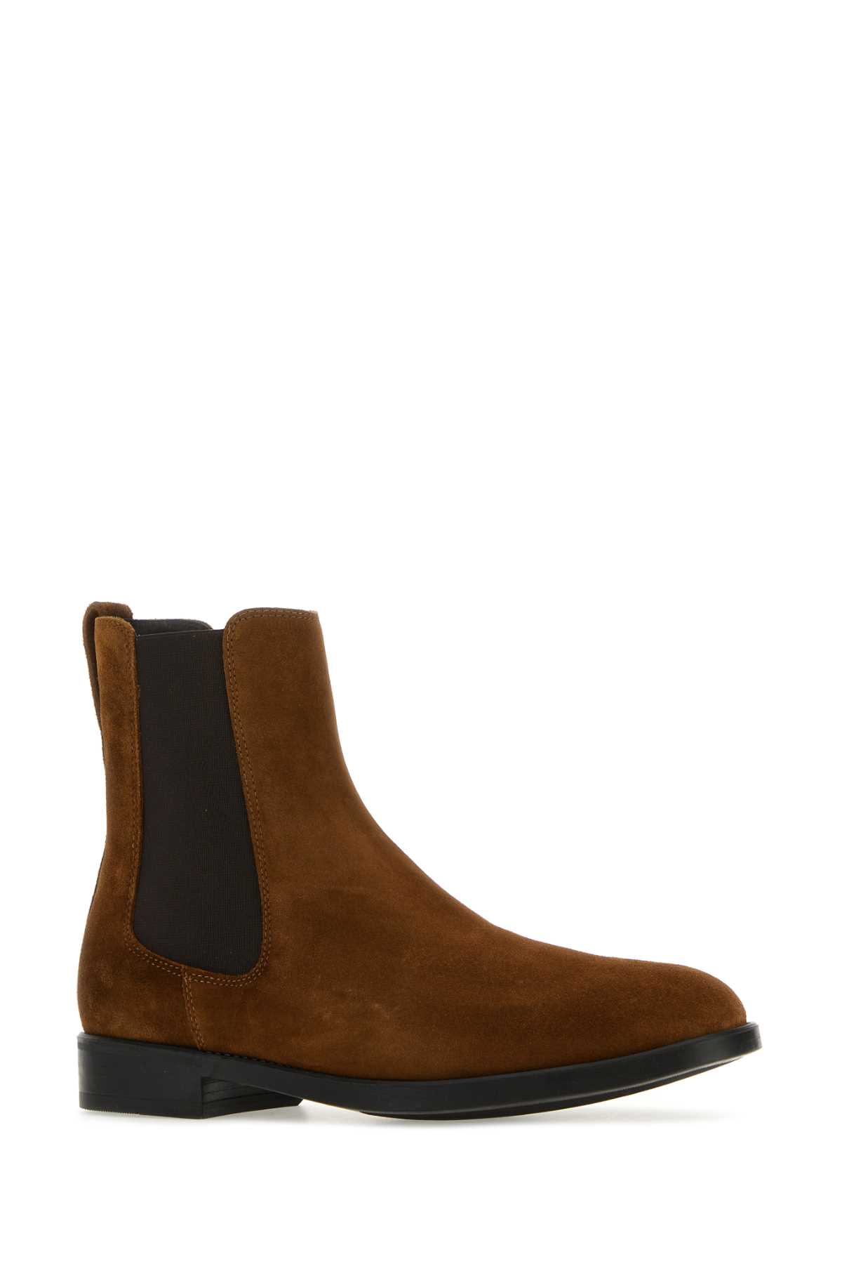 Tom Ford Caramel Suede Ankle Boots In Tobacco