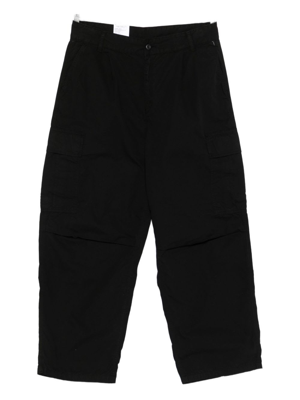 Carhartt Straight Leg Cargo Trousers With Multiple Pockets In Black