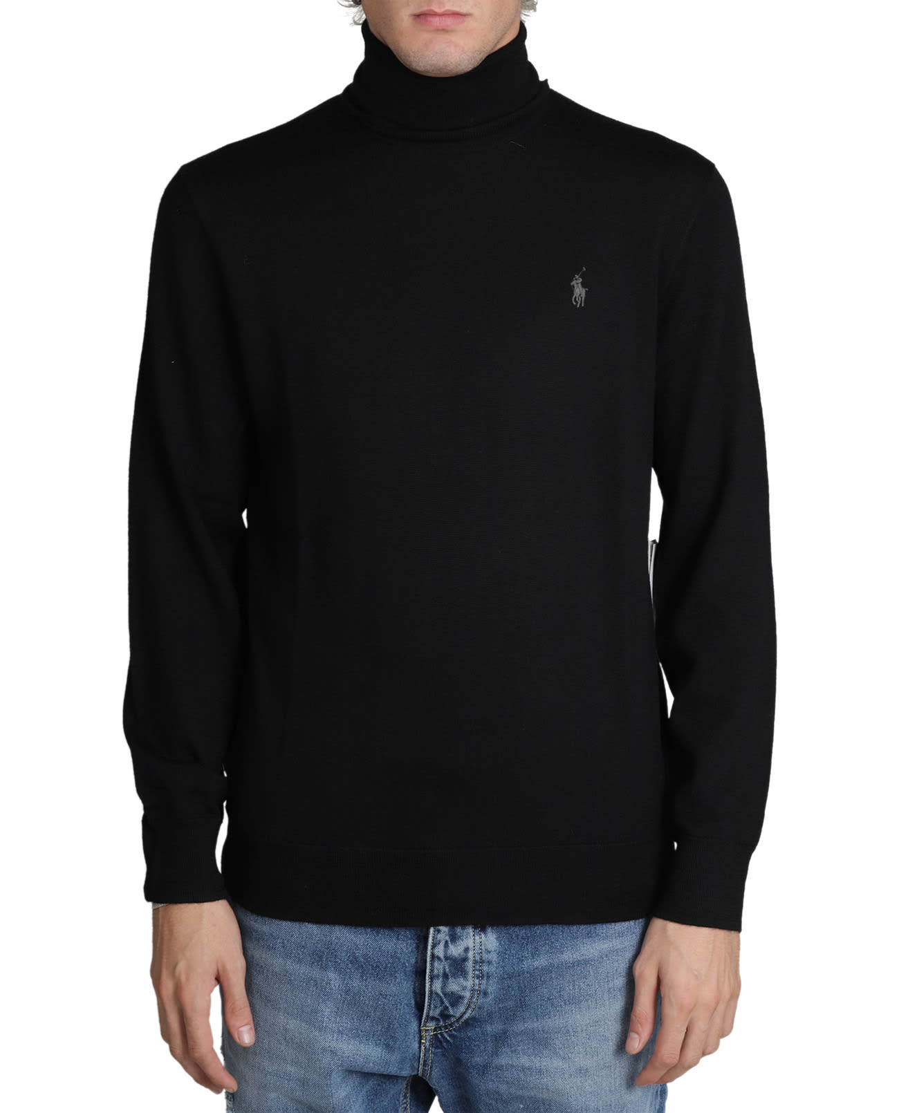 POLO RALPH LAUREN POLO RALPH LAUREN BLACK TURTLENECK SWEATER